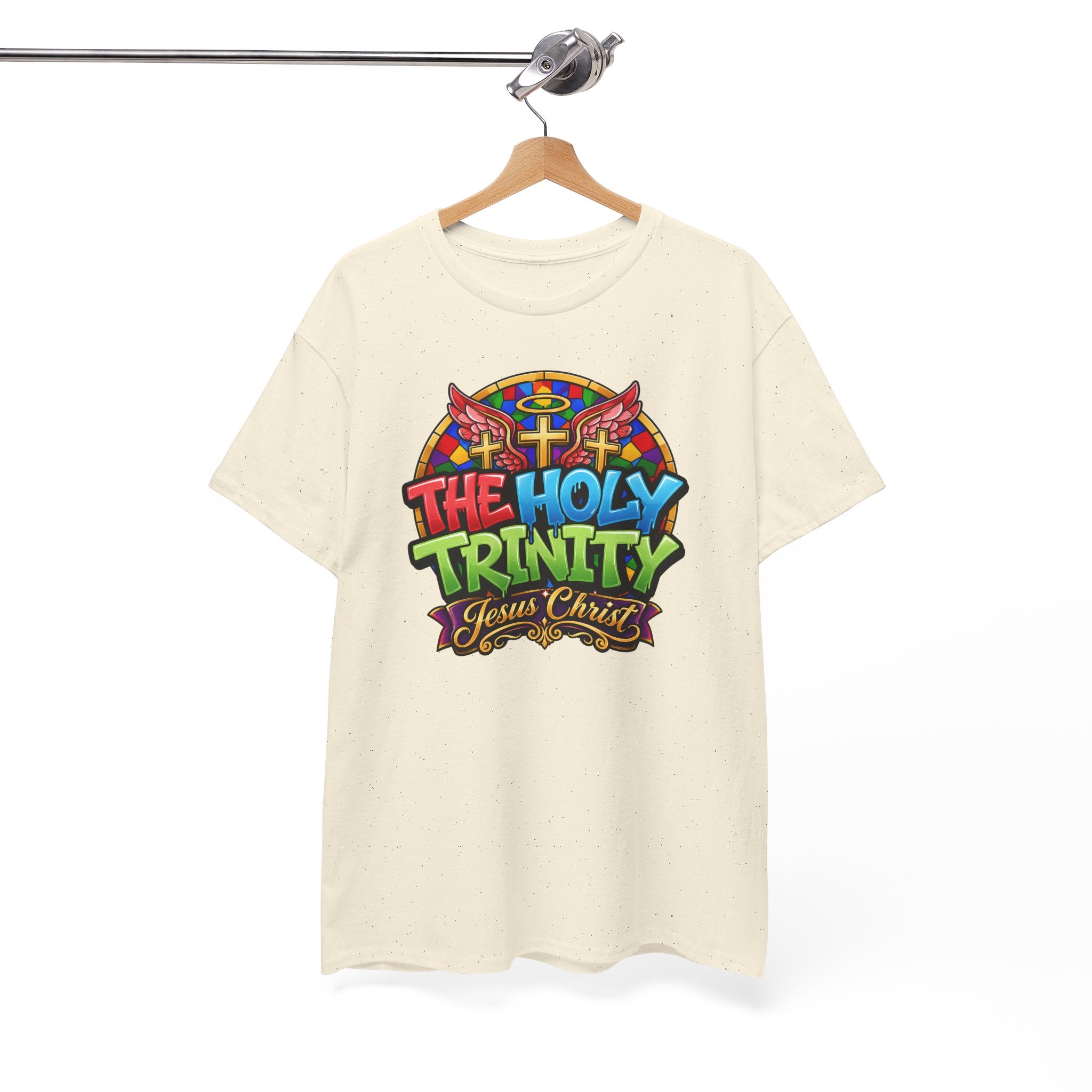 Holy Trinity Graphic Tee — 'The Holy Trinity Jesus Christ' Colorful Faith T-Shirt
