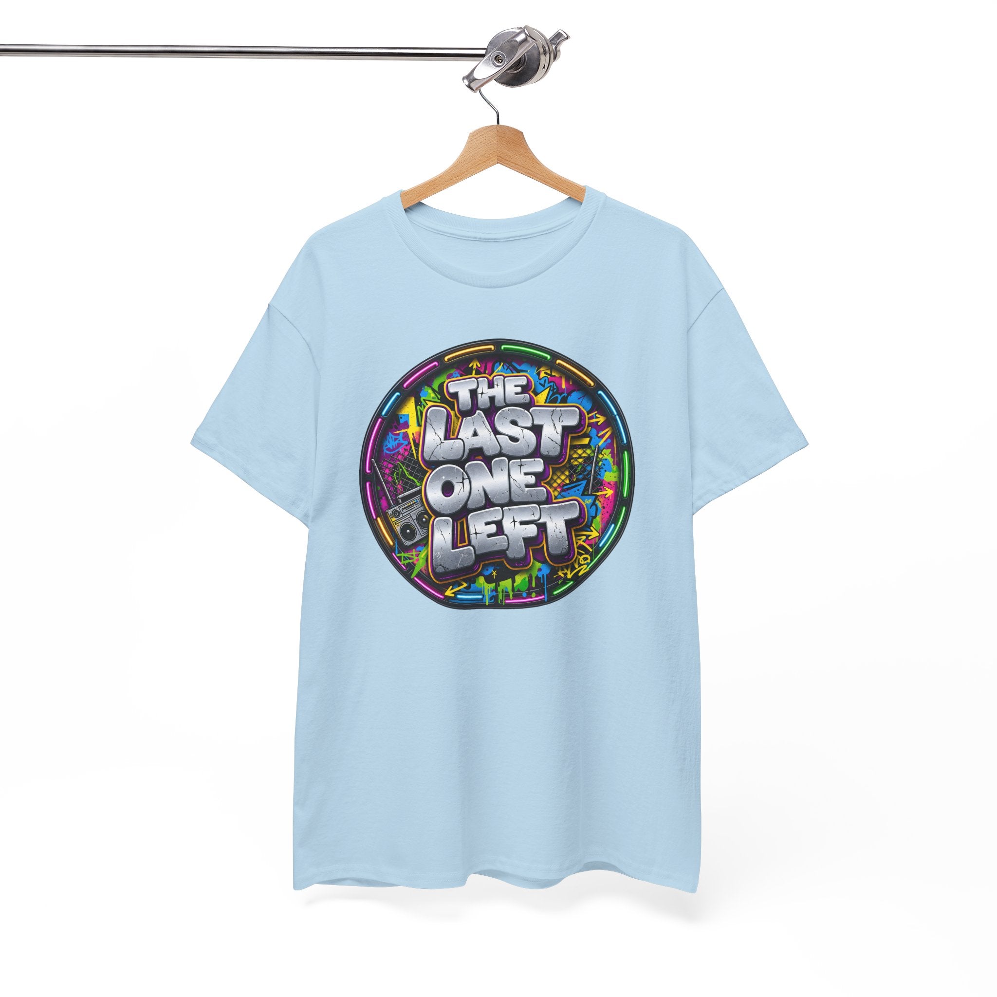 Graphic Tee - "The Last One Left" Colorful Retro Badge