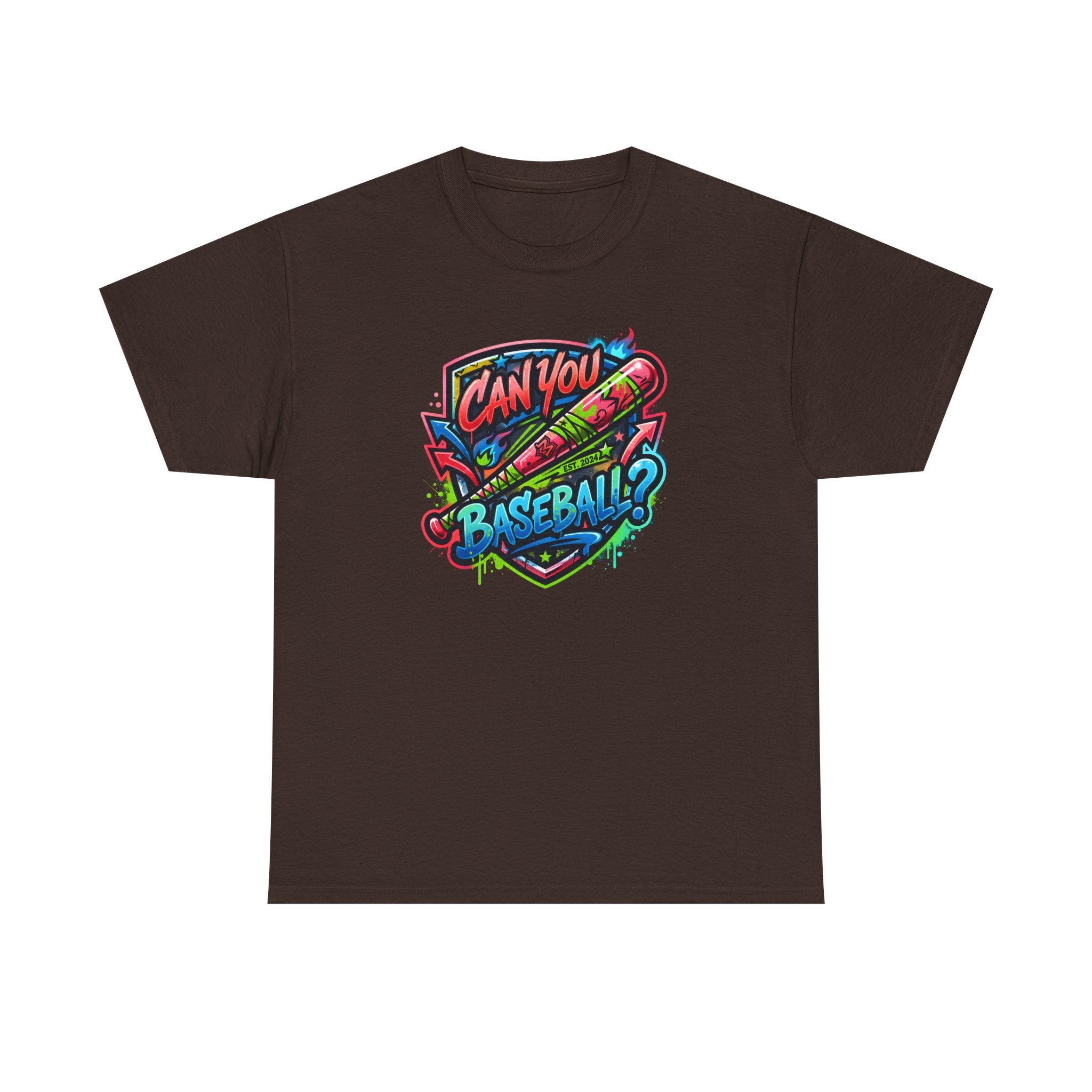 Can You Baseball? T-Shirt — Colorful Retro Baseball Graphic Tee