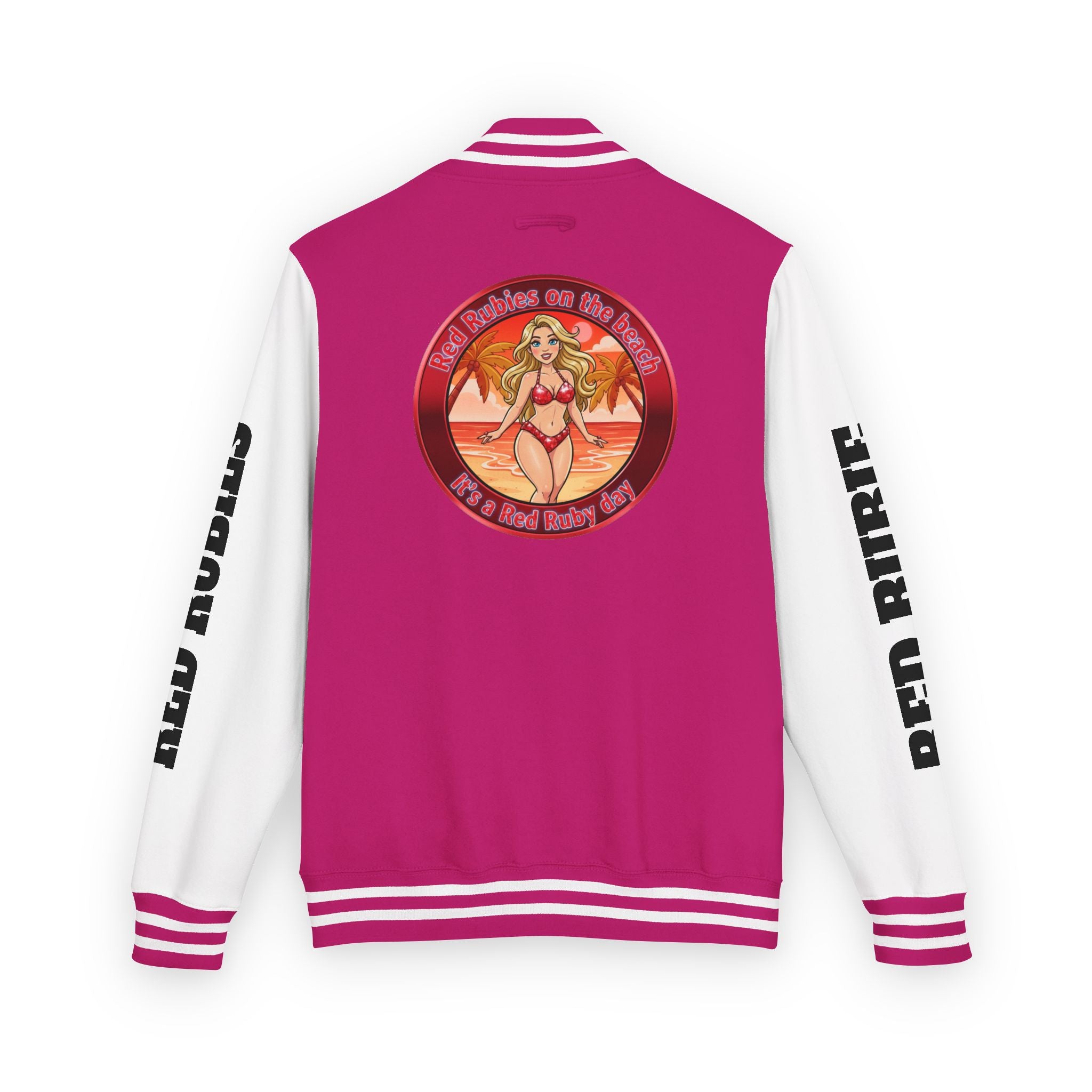 Jacket Letterman Jacket- "It's A Red Rubie Day"