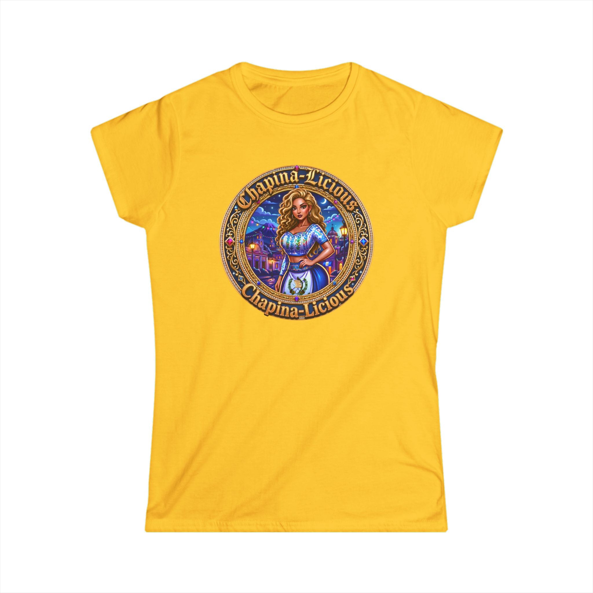 Women's Tee - "Chapina-Licious" Vintage Latin Girl Graphic