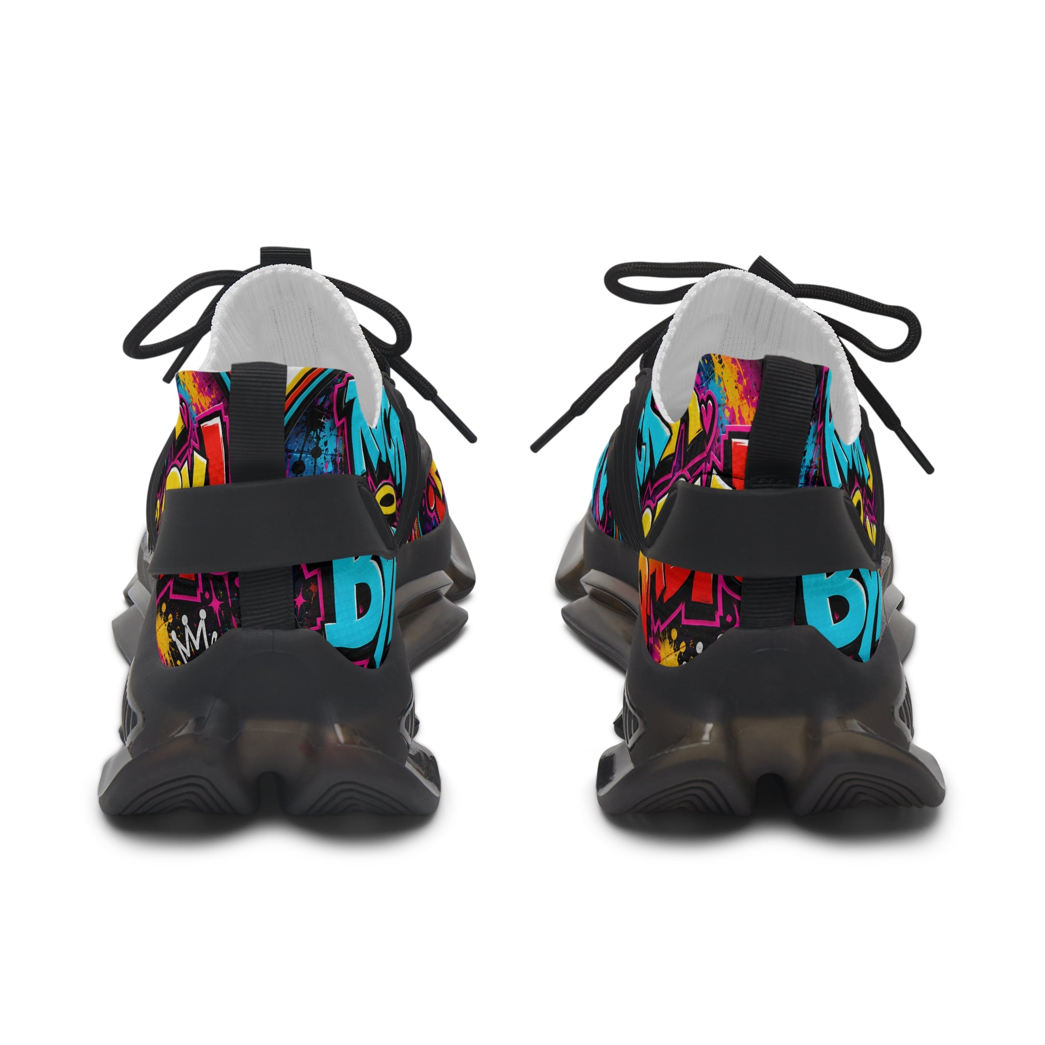 Women's Mesh Sneakers - Bold Graffiti 'Rock A Bye Baby' Streetwear Running Shoes