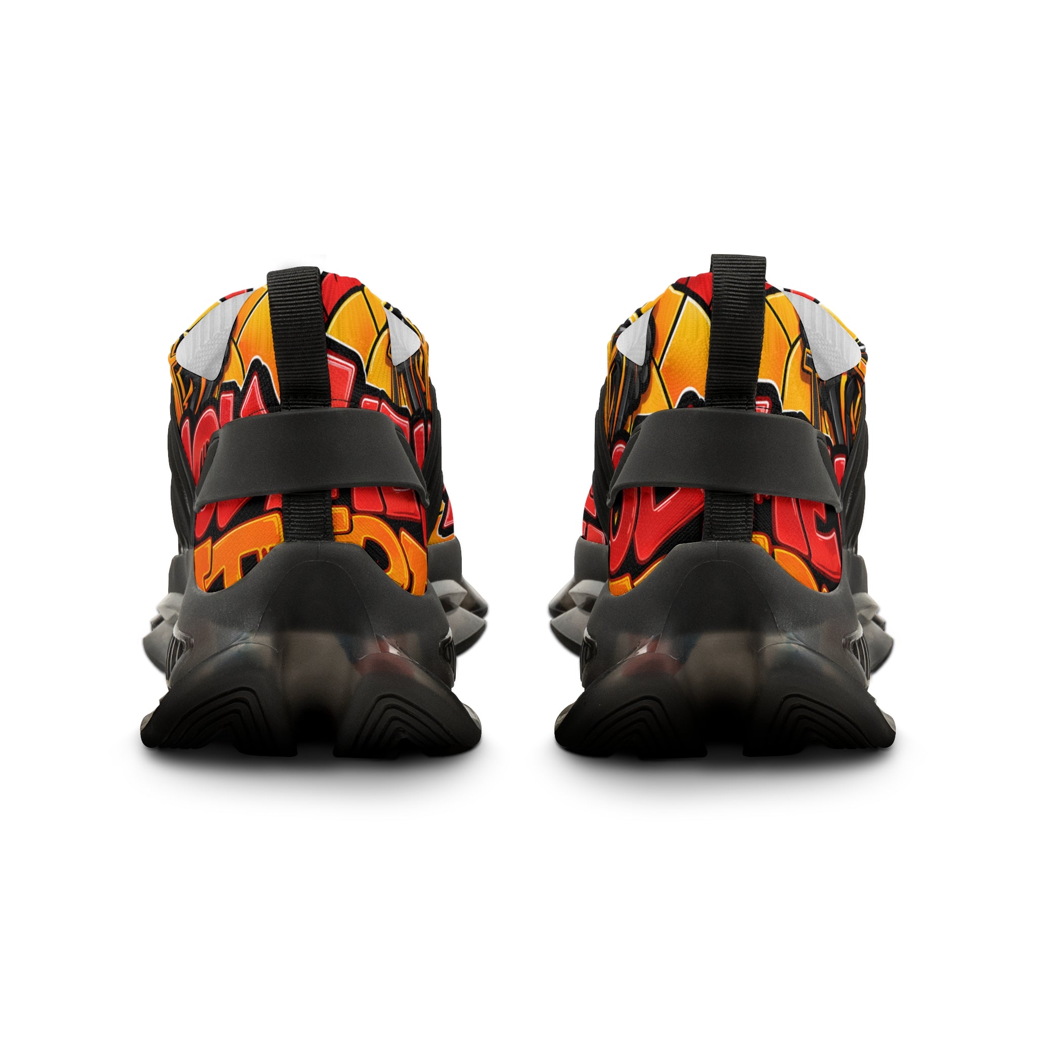 Men's Graphic Sneakers — "Holy Trinity " Bold Cross & Flame Athletic Shoes