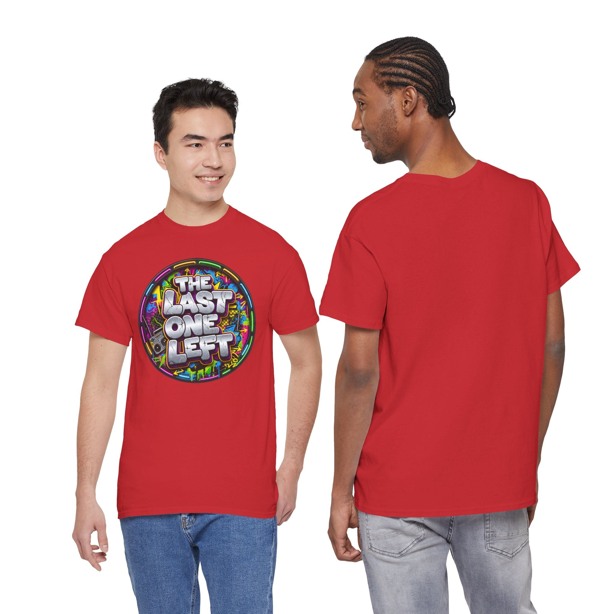 Graphic Tee - "The Last One Left" Colorful Retro Badge