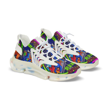 Men's Mesh Sneakers — " Top That What It Is" Colorful Comic Pop Art Graphic Athletic Shoes