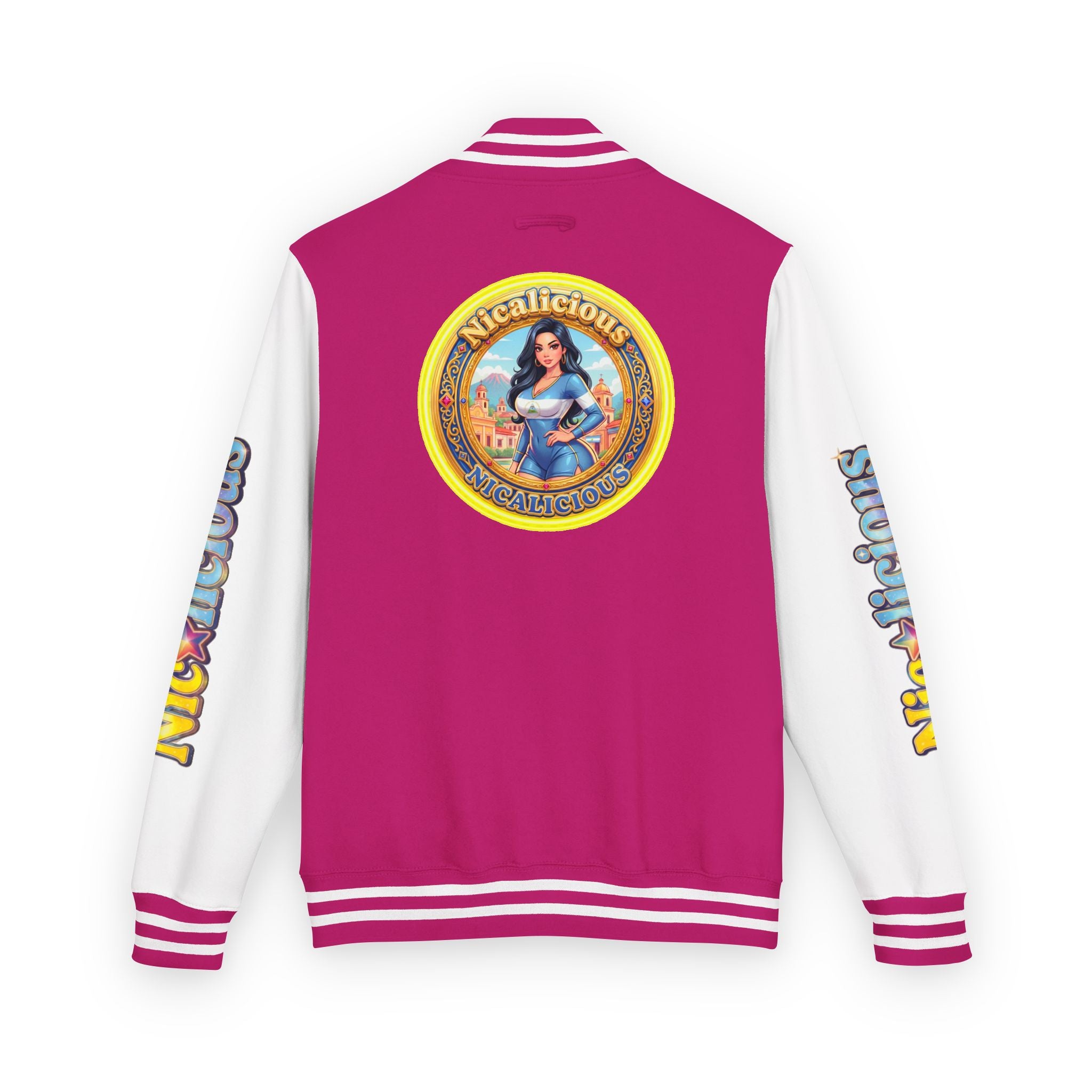 Letterman Jacket — 'Nicalicious' Retro Badge Varsity Jacket