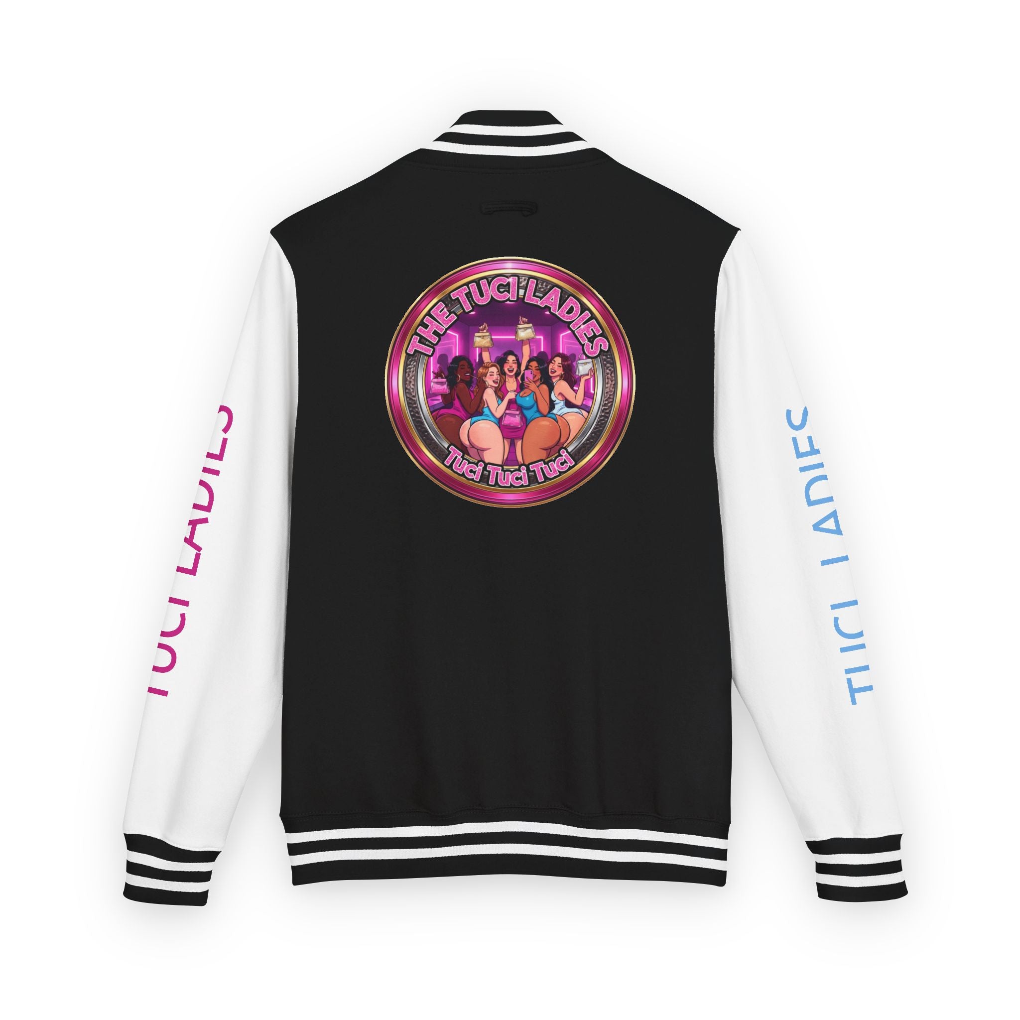 Letterman Jacket — The Tuci Tuci Tuci Ladies Graphic Varsity Jacket