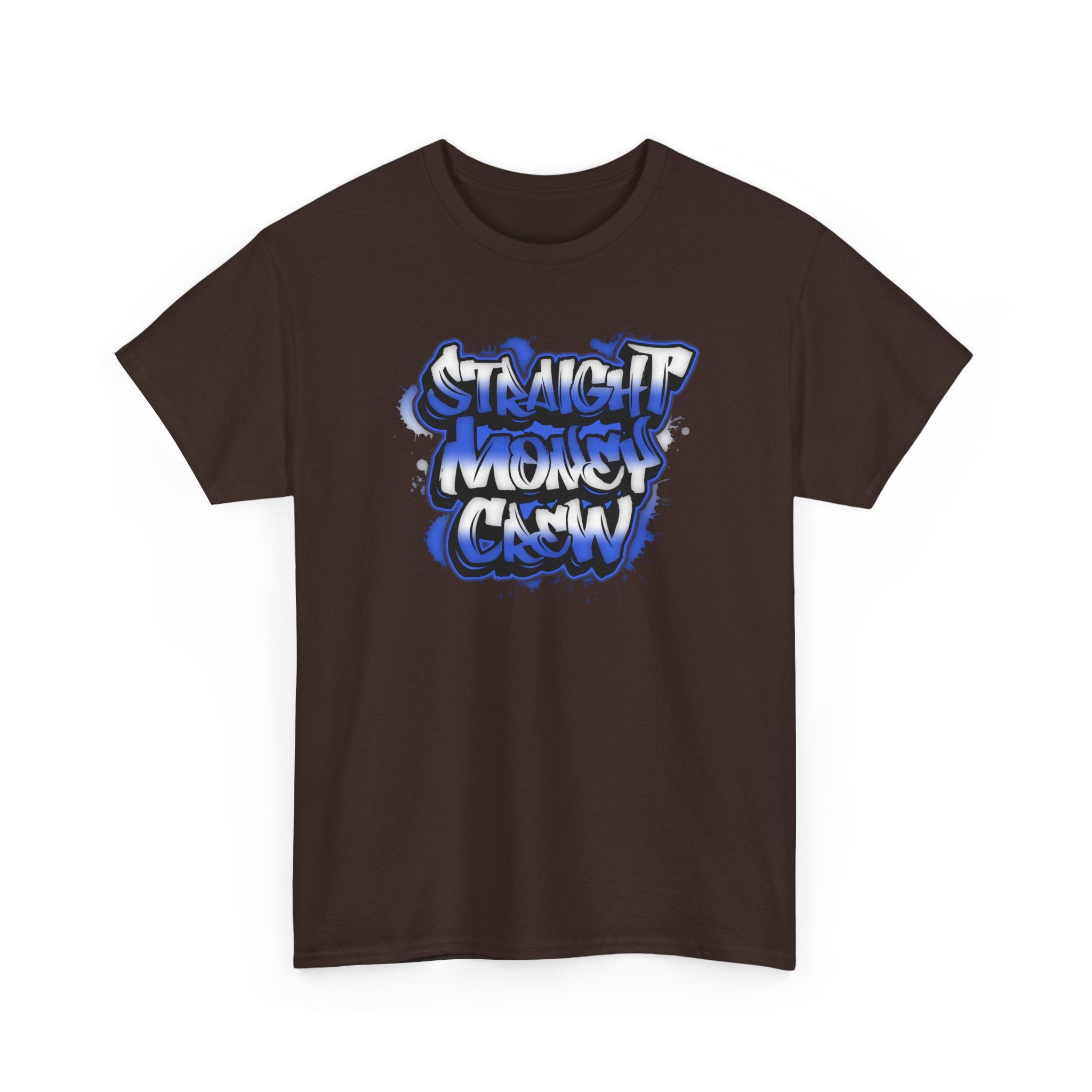 T-Shirt — "Stackin' Money Crew" Blue Graffiti Graphic Tee
