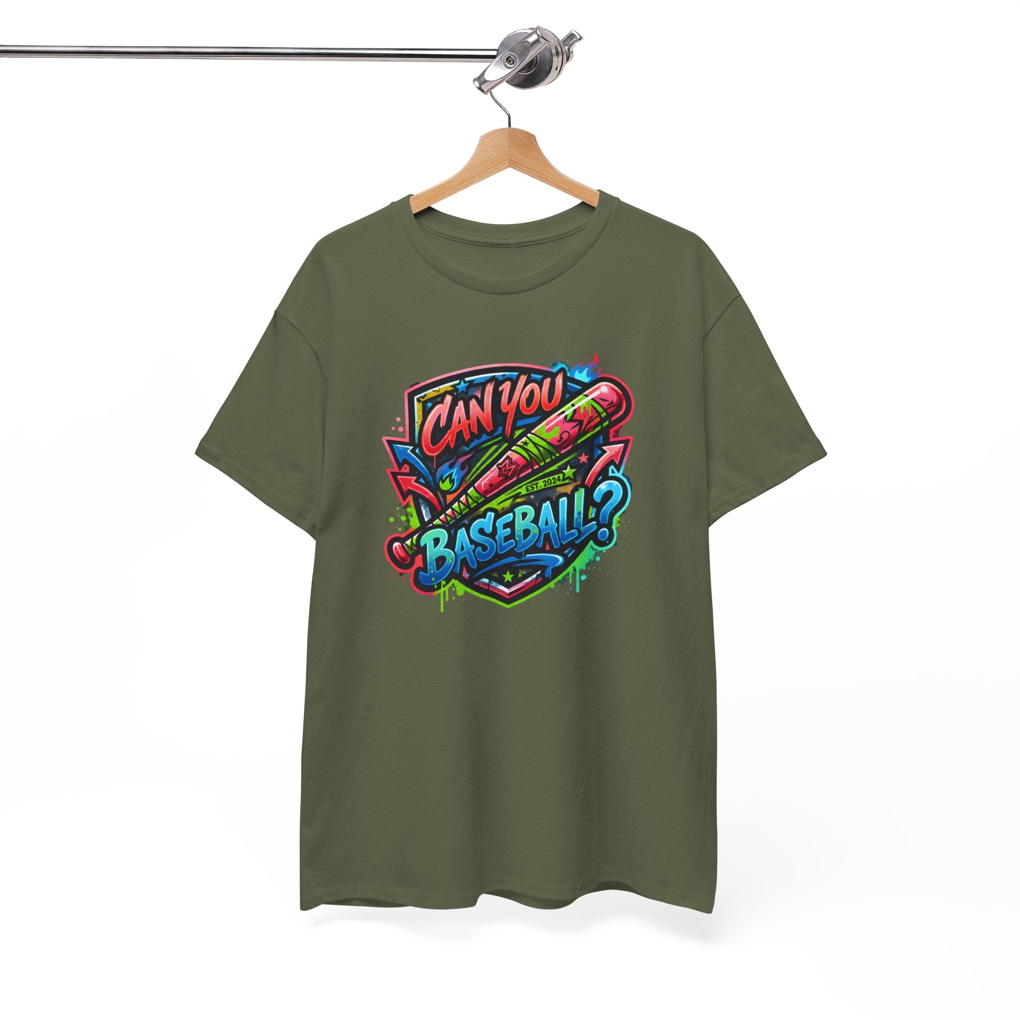 Can You Baseball? T-Shirt — Colorful Retro Baseball Graphic Tee