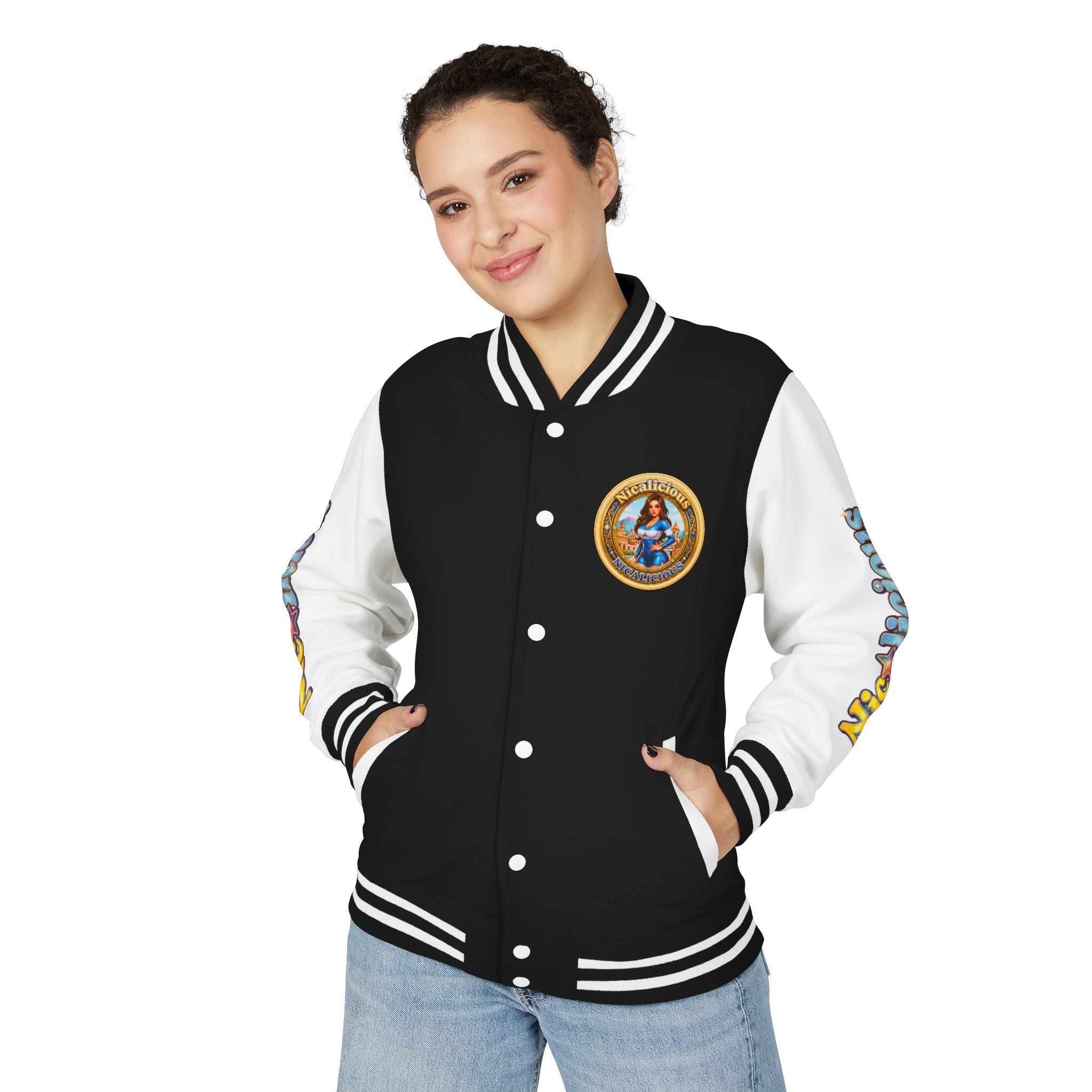 Letterman Jacket — 'Nicalicious' Retro Varsity Bomber