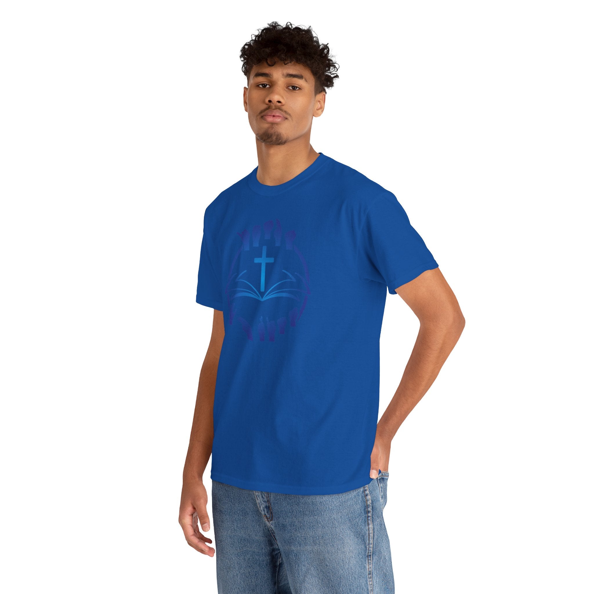 "Christian Bible Cross Sign Language "T-Shirt — Faith Prayer Hands Tee