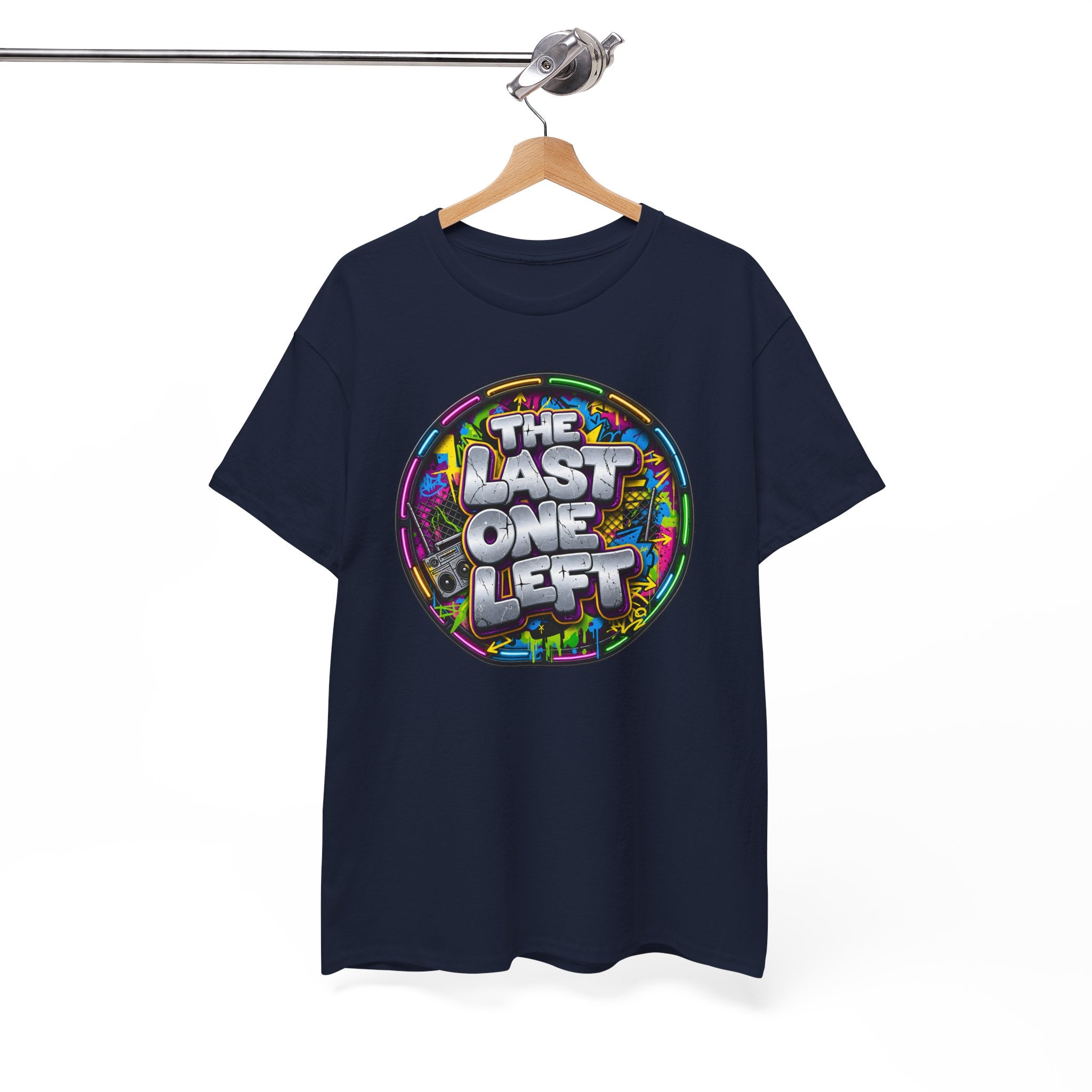 Graphic Tee - "The Last One Left" Colorful Retro Badge