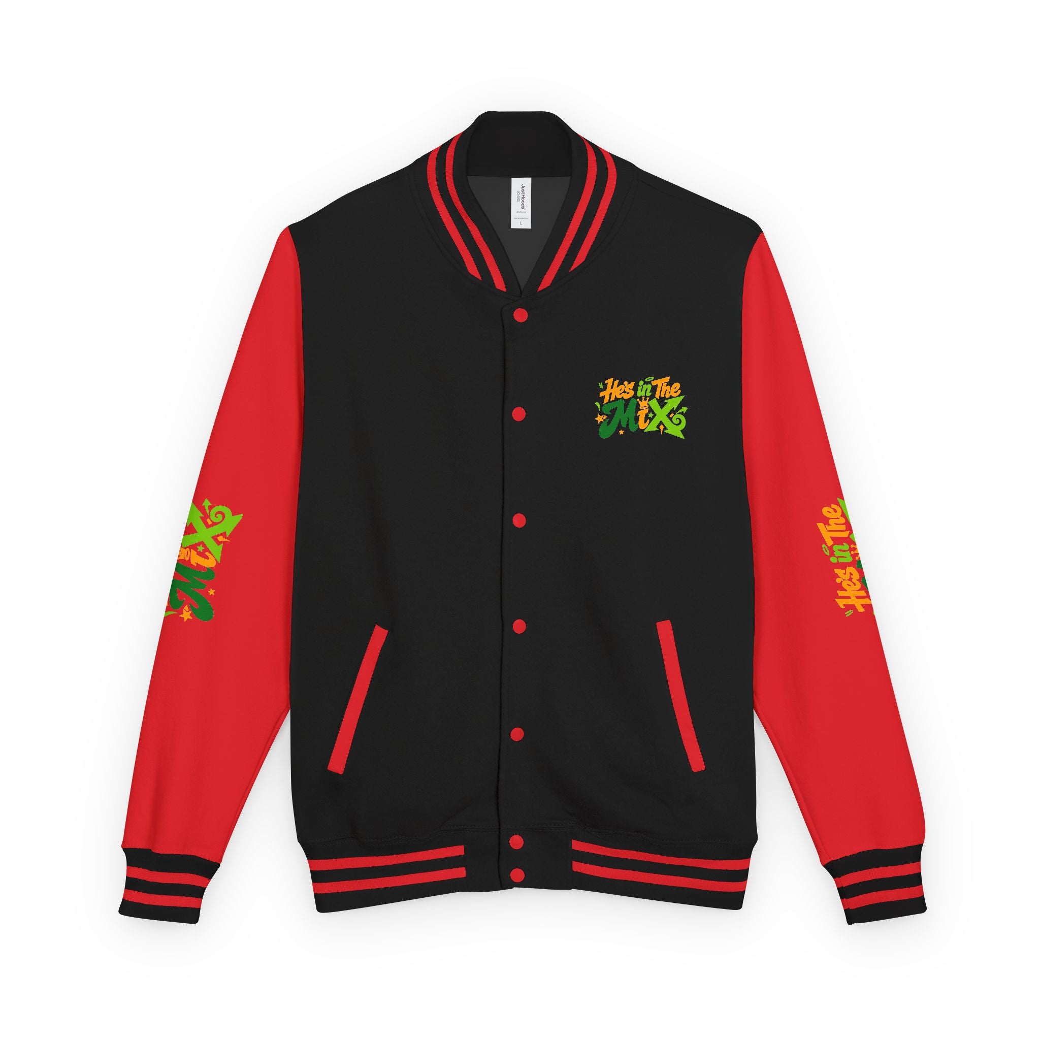 Letterman Jacket - "He's in the Mix" Retro Graffiti Varsity Jacket