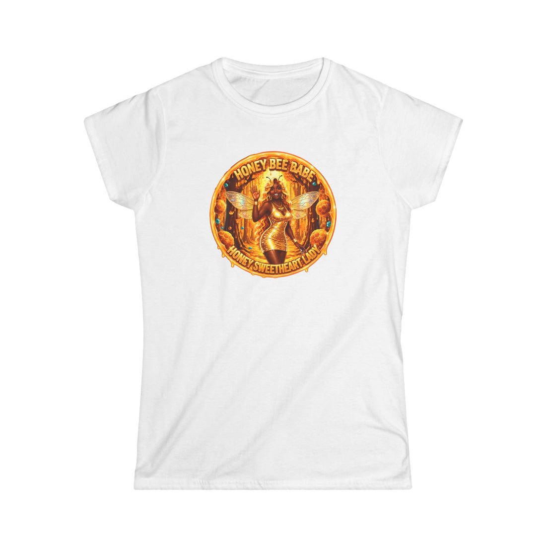 "Honey Bee Babe" Women's Tee — Vintage Beekeeper Graphic