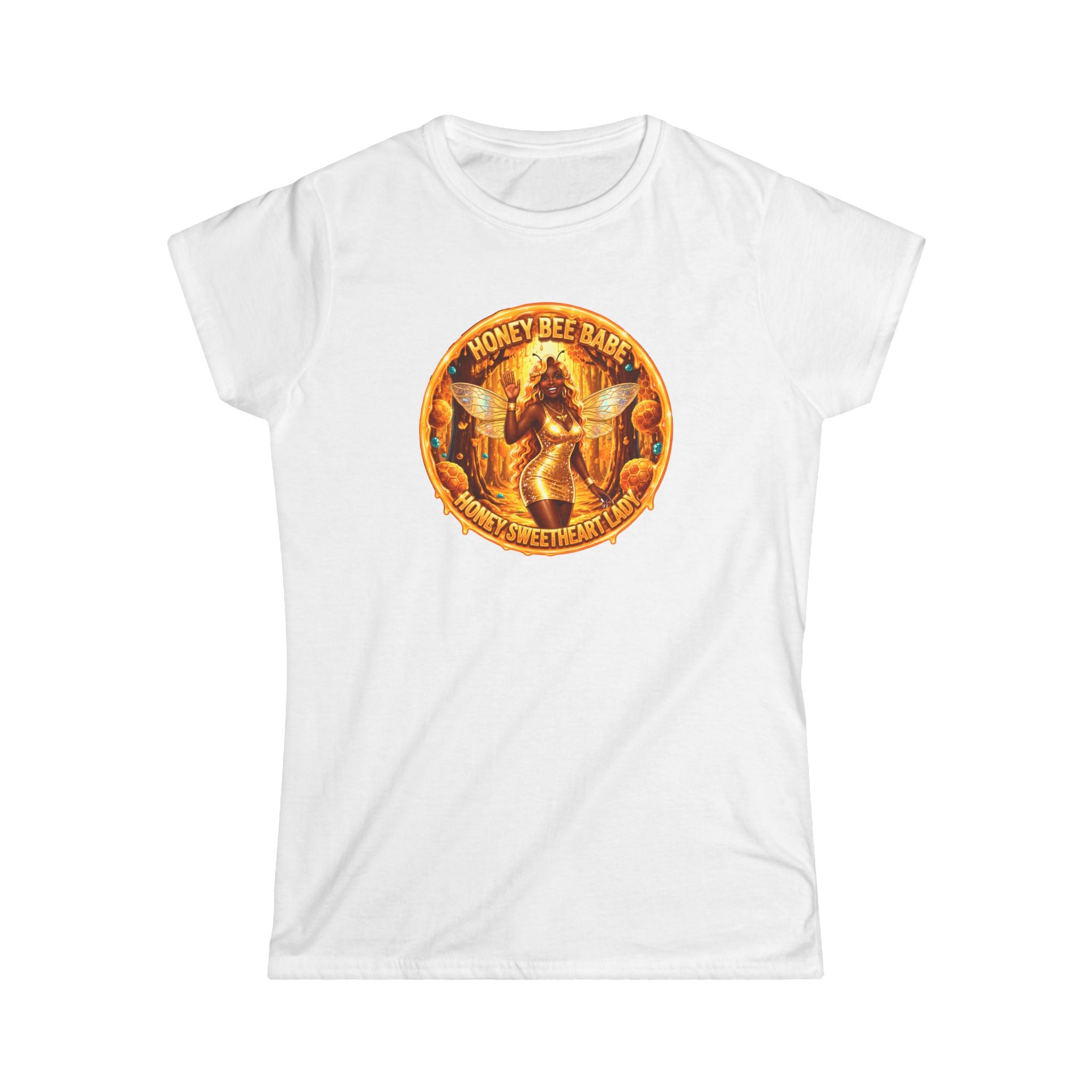 "Honey Bee Babe" Women's Tee — Vintage Beekeeper Graphic