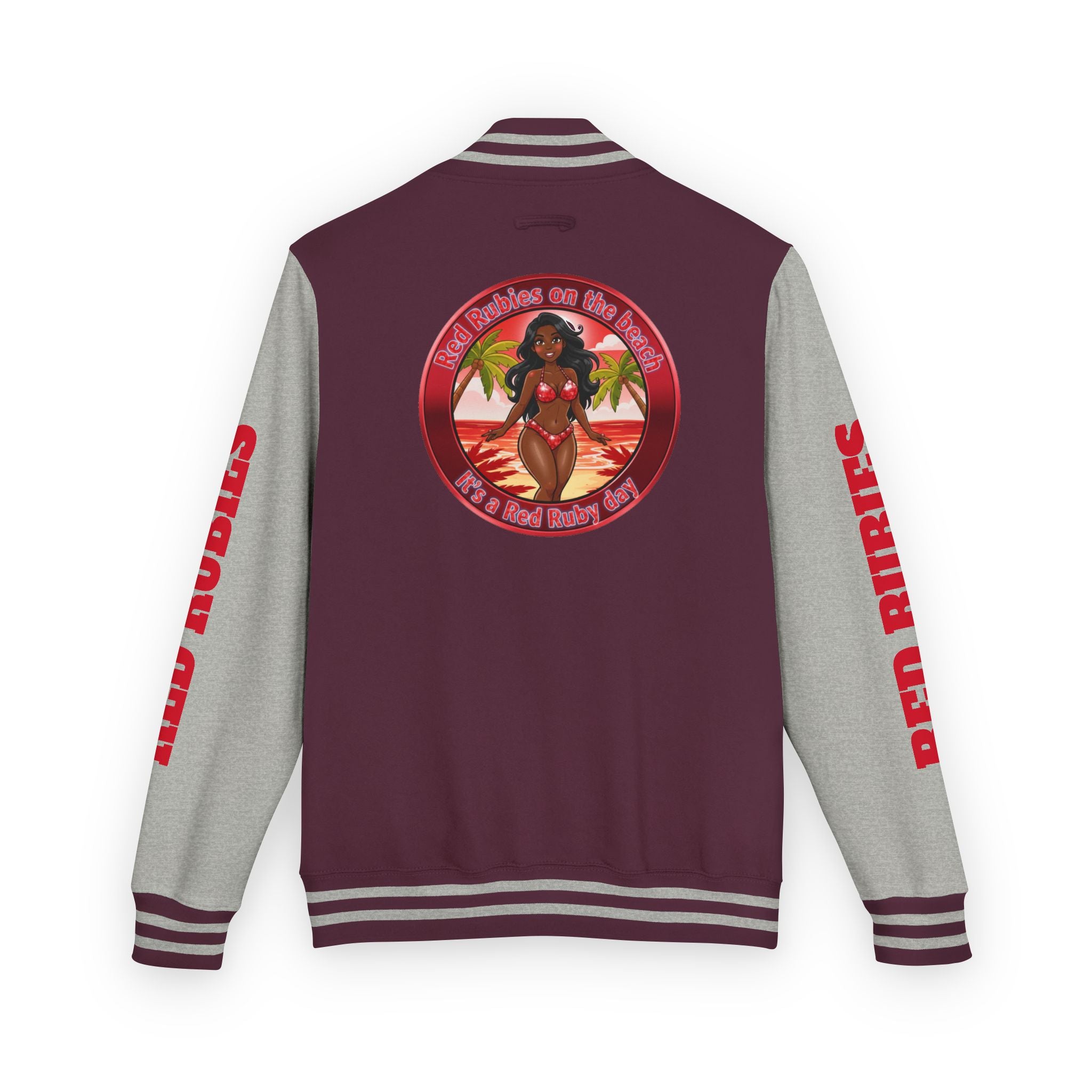 Letter Us- " It's A Rubie Day"-Retro Island Pinup Red & White
