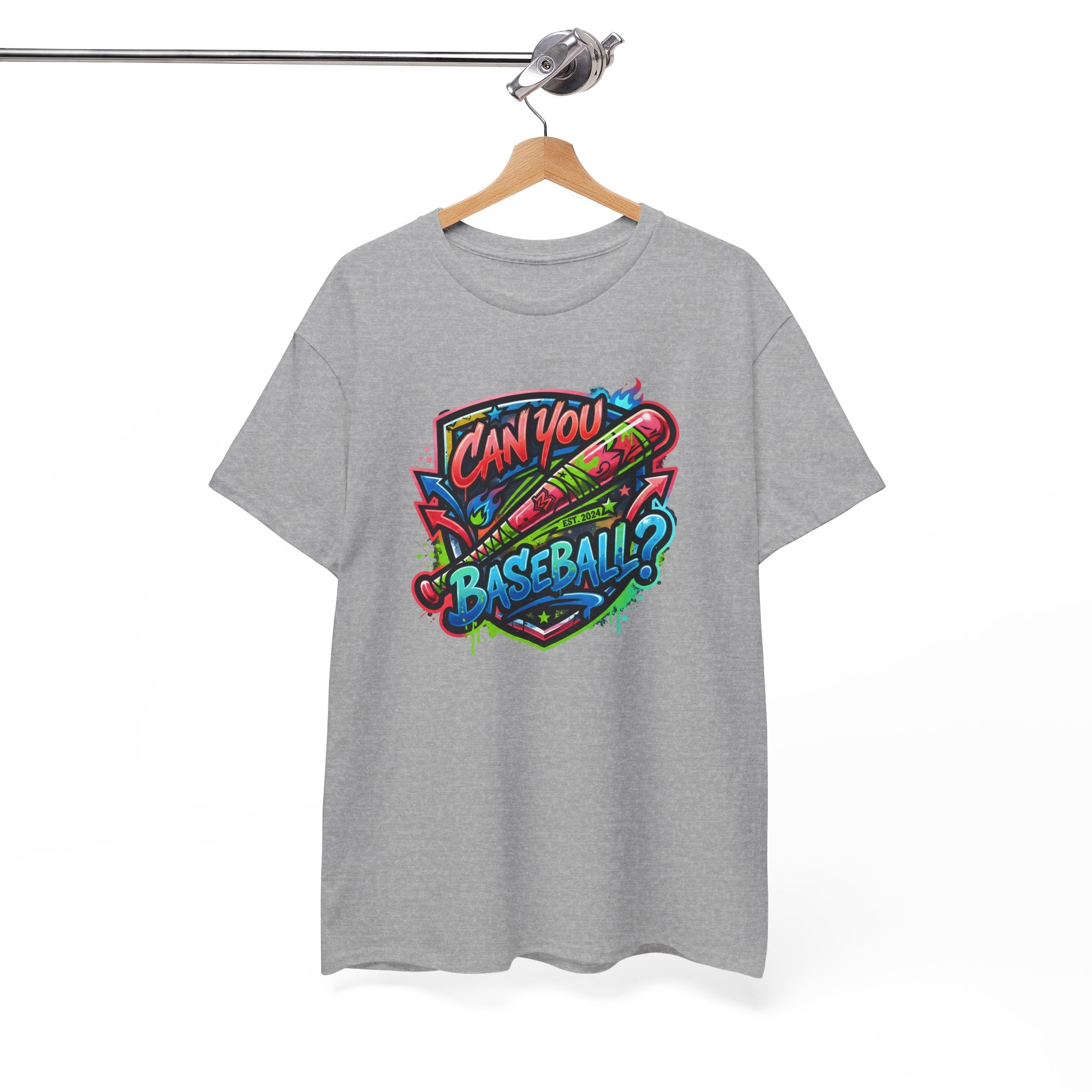 Can You Baseball? T-Shirt — Colorful Retro Baseball Graphic Tee