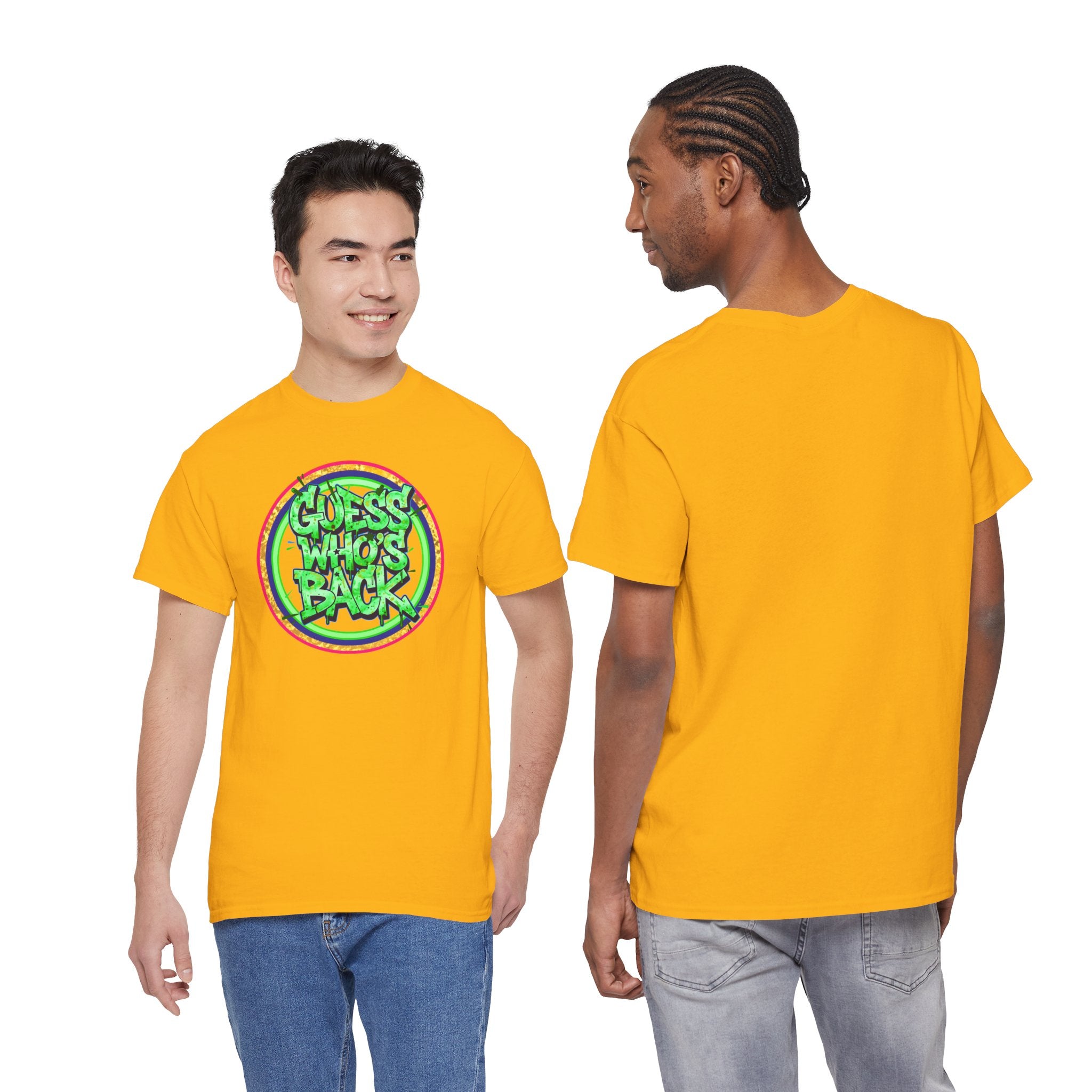 T-Shirt — "Guess Who's Back" Retro Graffiti Tee