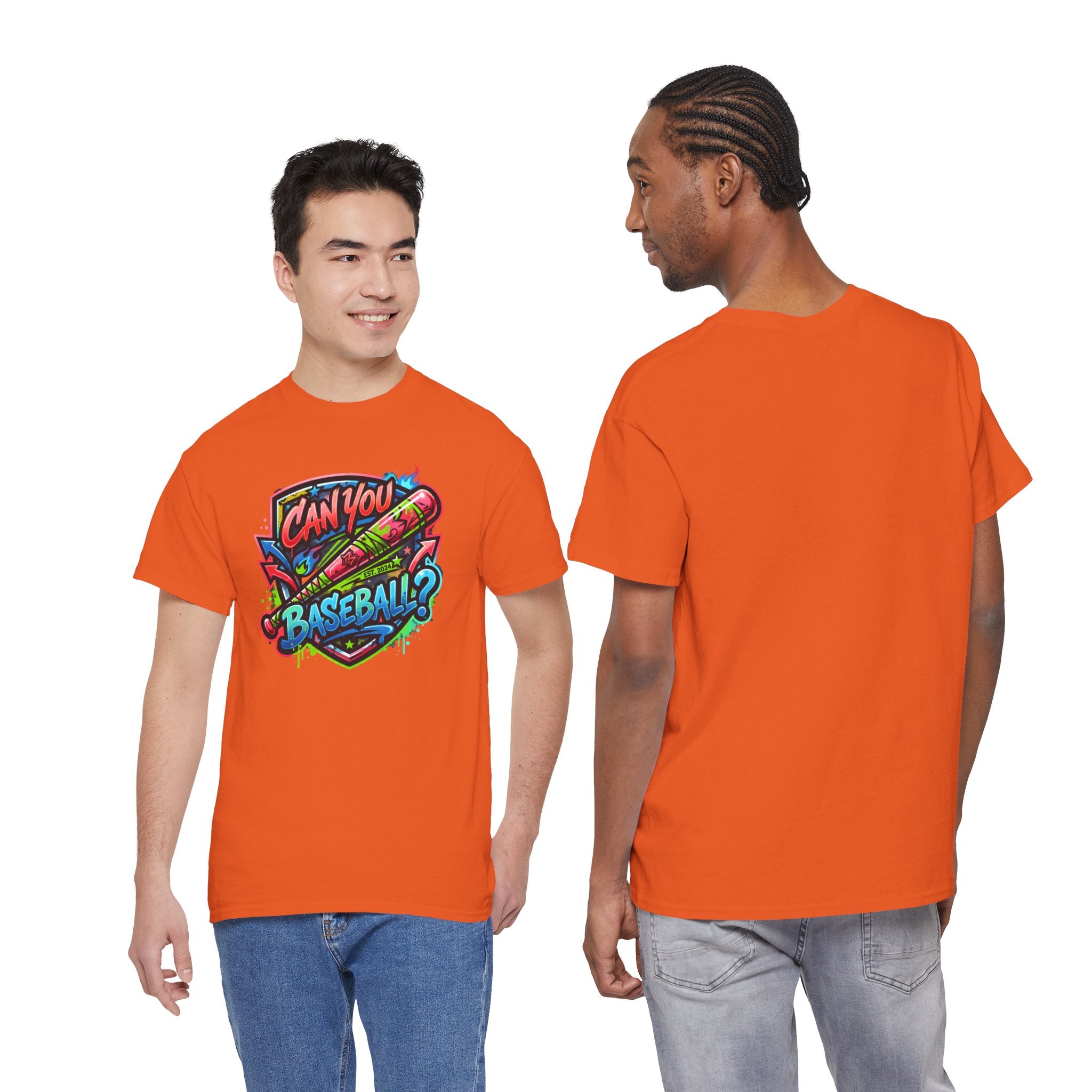 Can You Baseball? T-Shirt — Colorful Retro Baseball Graphic Tee