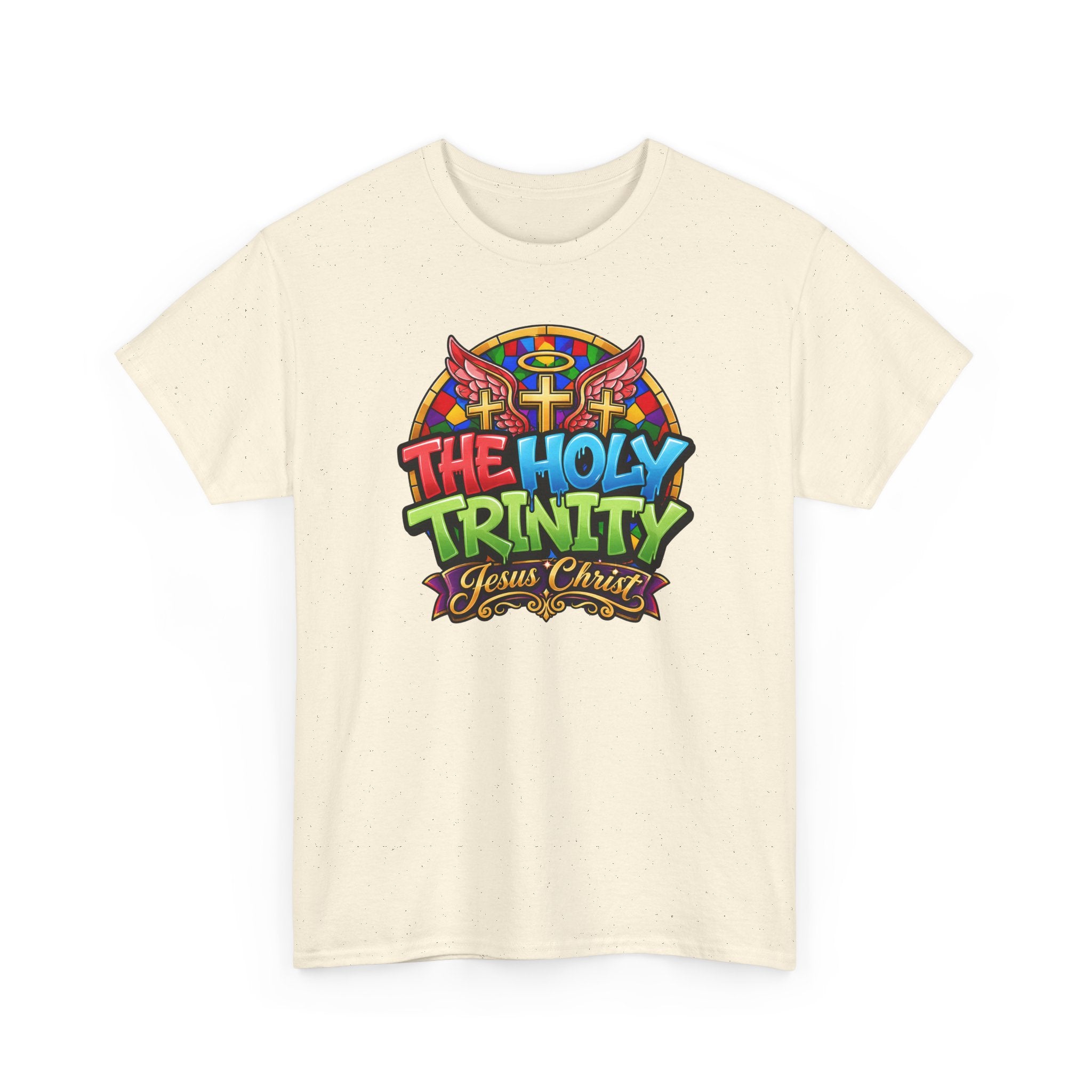 Holy Trinity Graphic Tee — 'The Holy Trinity Jesus Christ' Colorful Faith T-Shirt