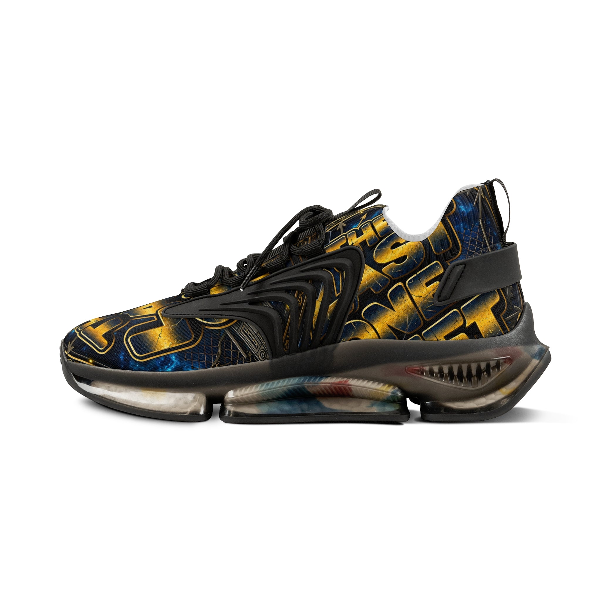 Mesh Sneakers — Bold 'The Last One Left' Graphic Athletic Shoes