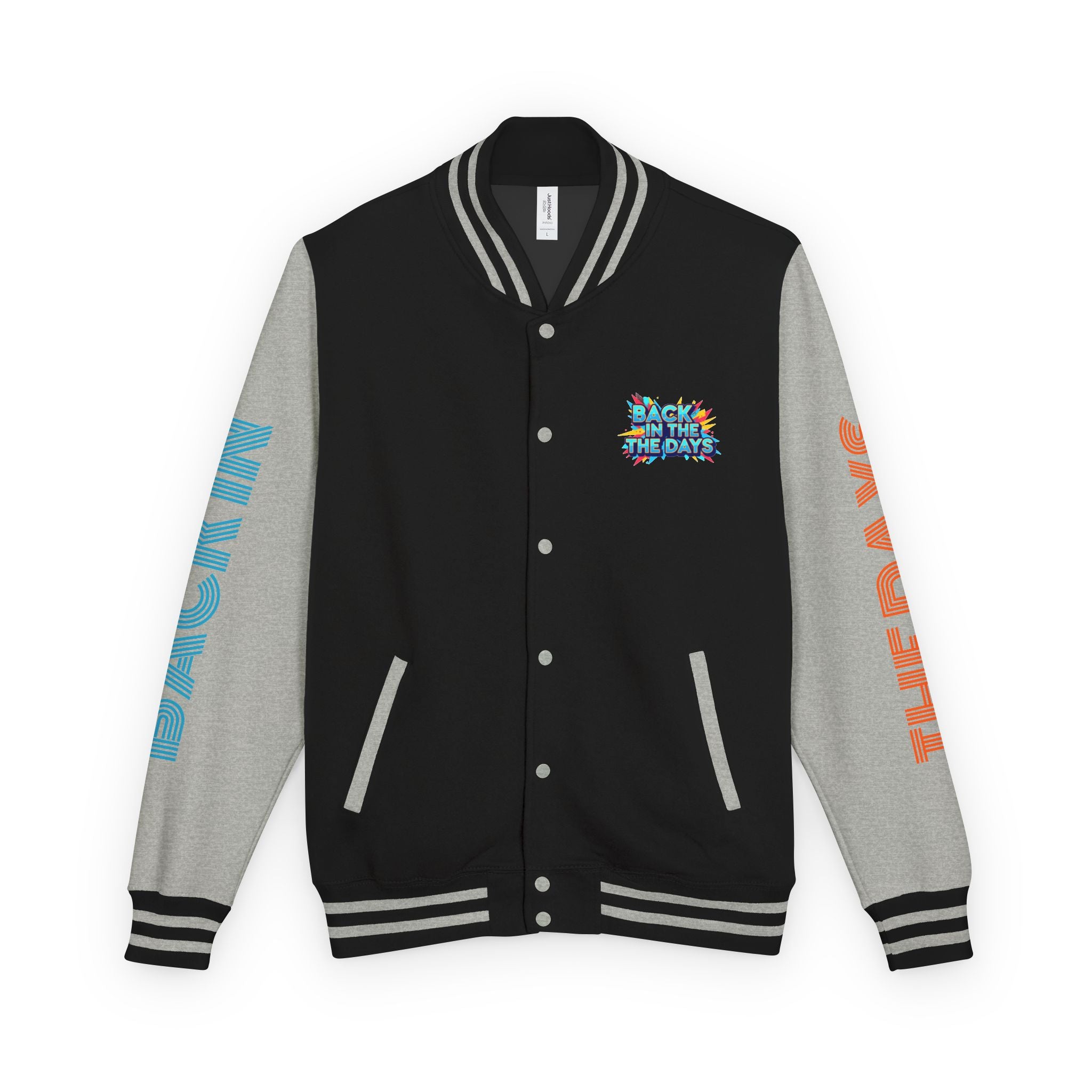 Letterman Jacket — "Back in the Days" Retro Graphic Bomber
