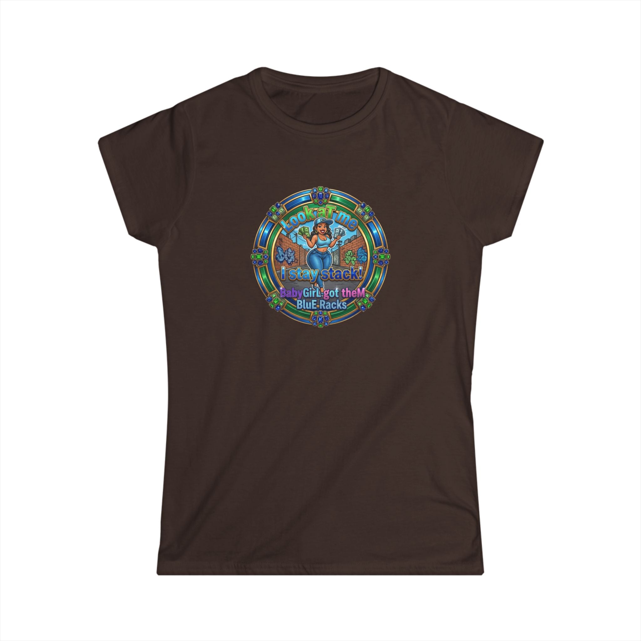 Women's Tshirt "Look at me I Stay Stack! " Retro Surf Graphic