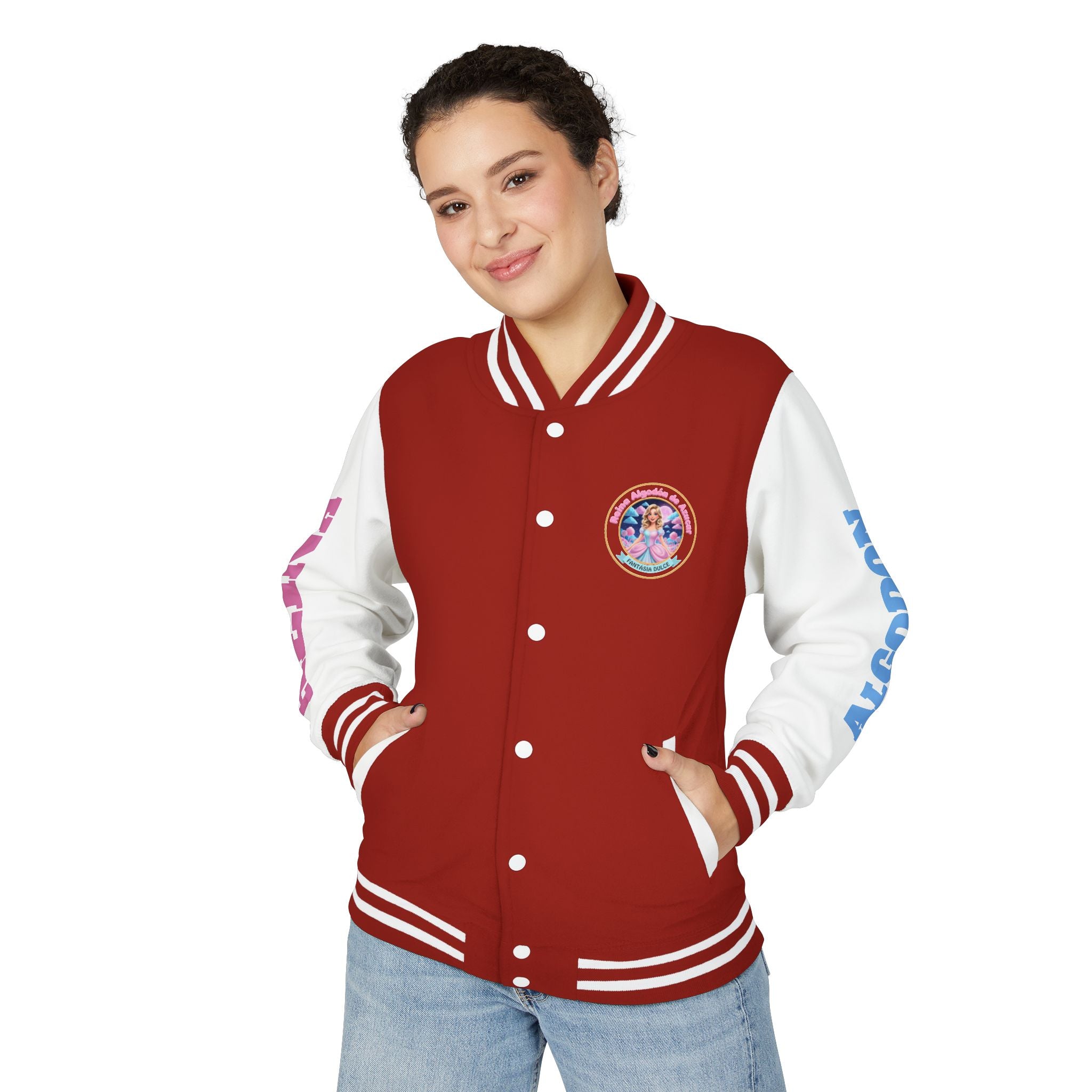 Letterman Jacket — Reina Algodón de Azucar-  Circle Logo