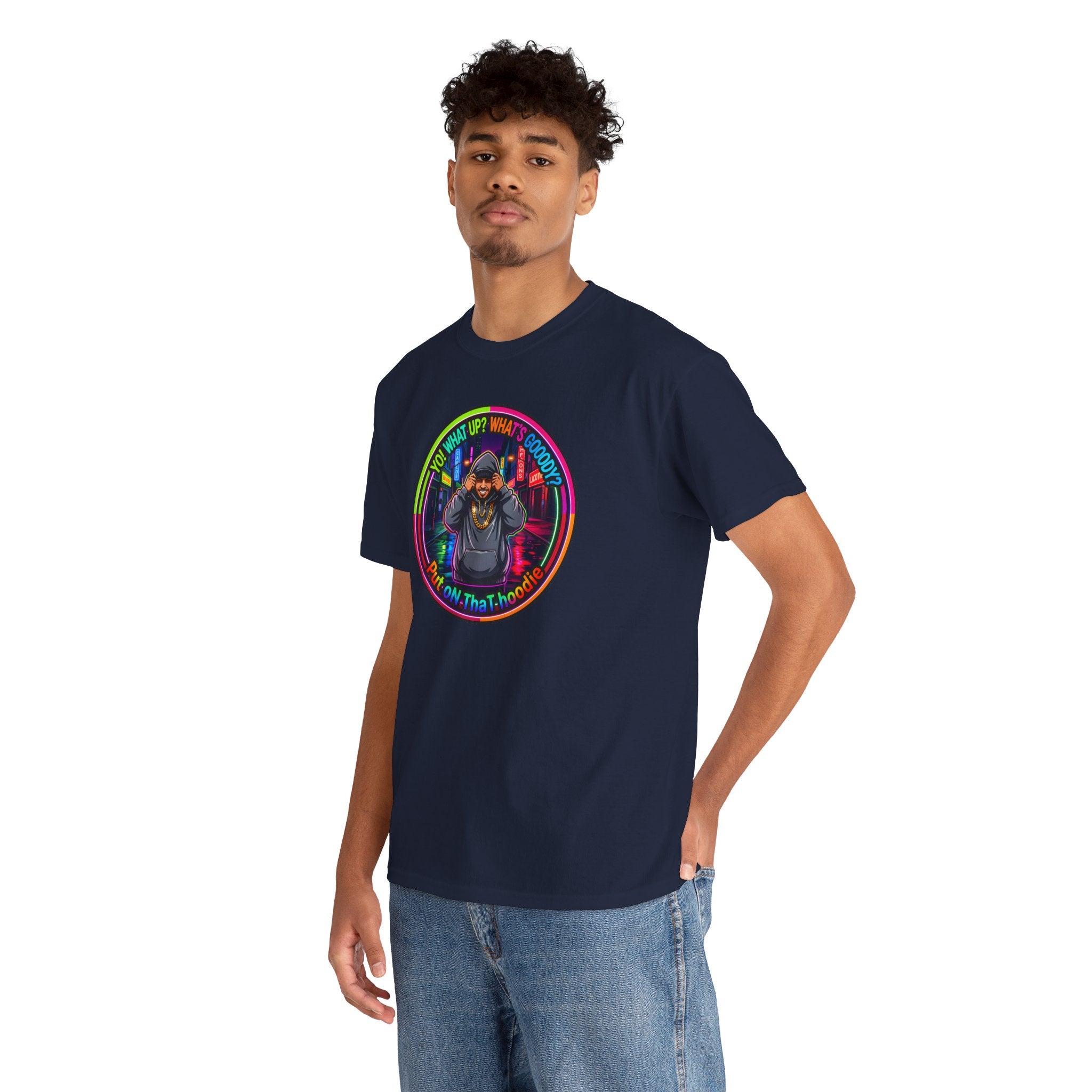 Men's T-Shirt Graphic- "Yo! What's up?  What's Goooody?"