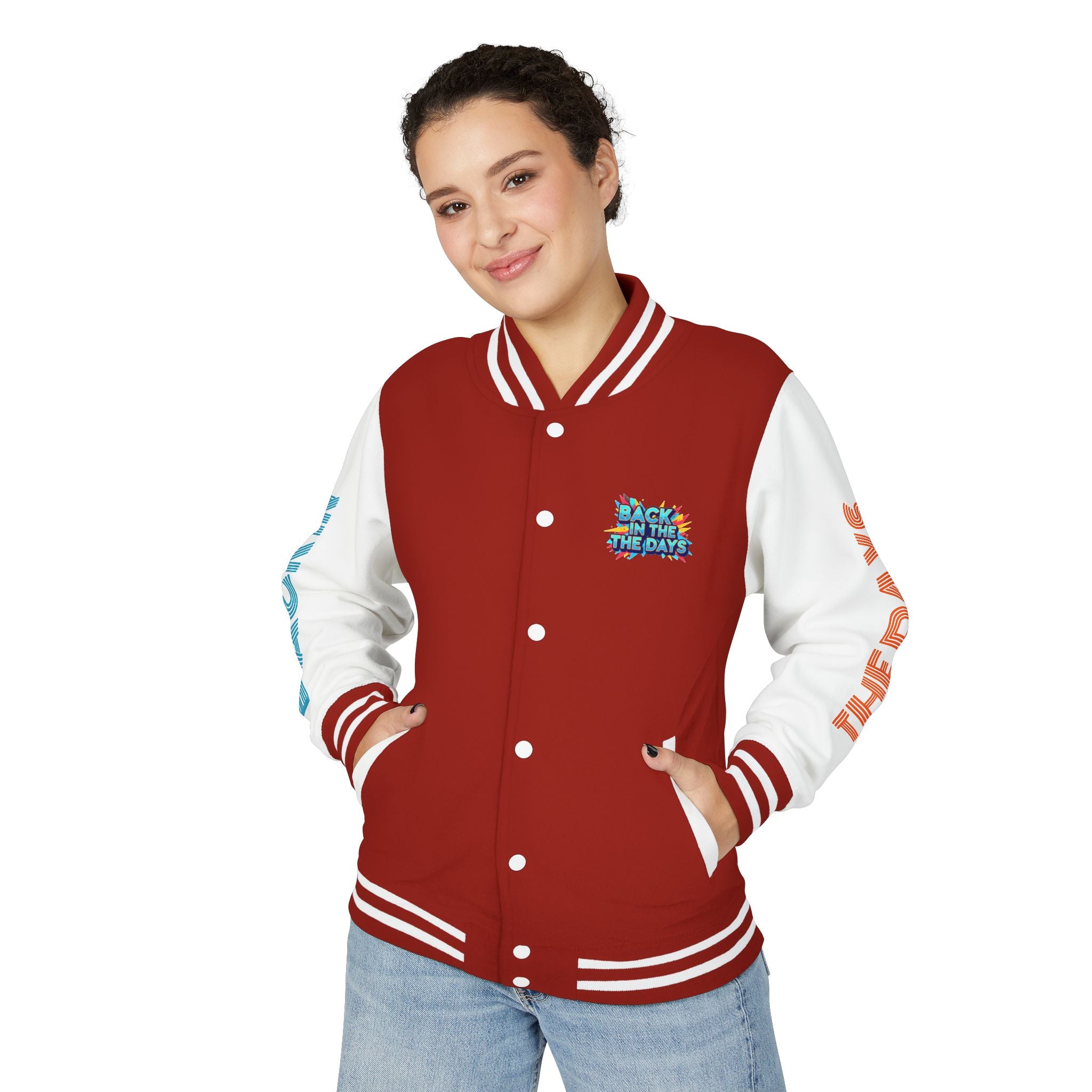 Letterman Jacket — "Back in the Days" Retro Graphic Bomber