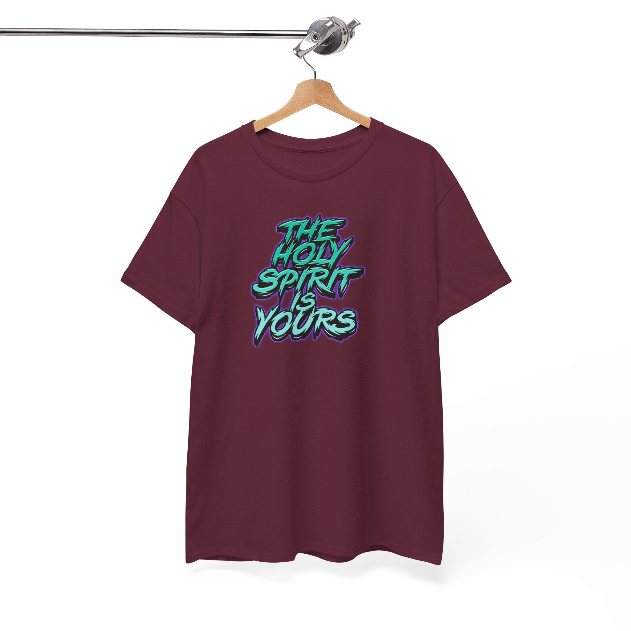 T-Shirt — "The Holy Spirit Yours" Retro Script Faith Tee