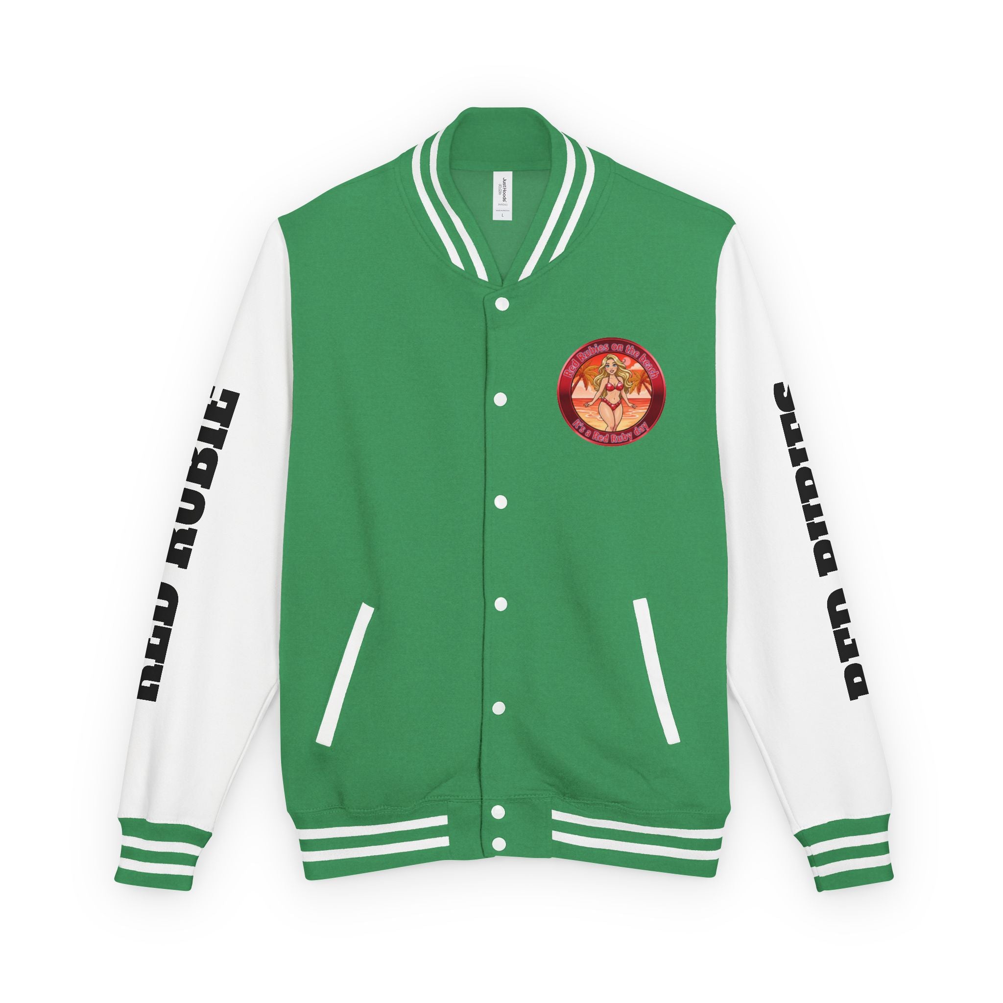 Jacket Letterman Jacket- "It's A Red Rubie Day"