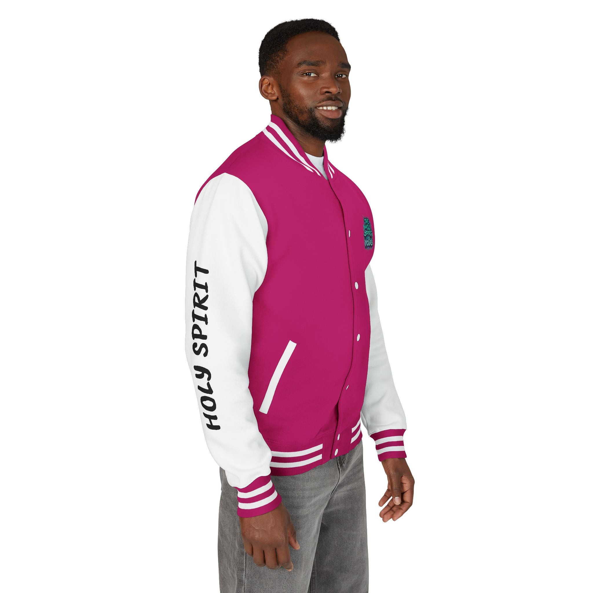 Letterman Jacket — "The Holy Spirit Is Yours" Graphic