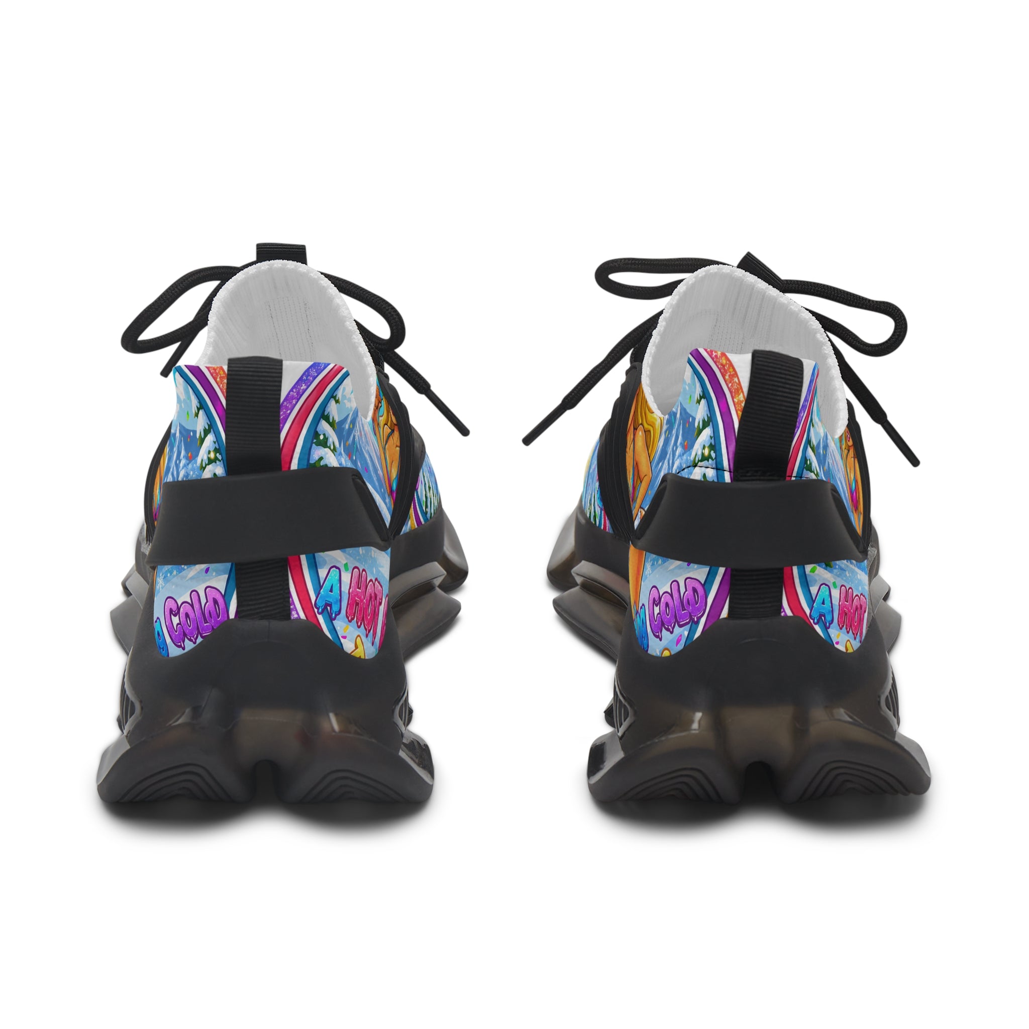 Women’s Mesh Sneakers — "Snow Cone Hot Girl "Colorful Mermaid Graphic Athletic Shoes