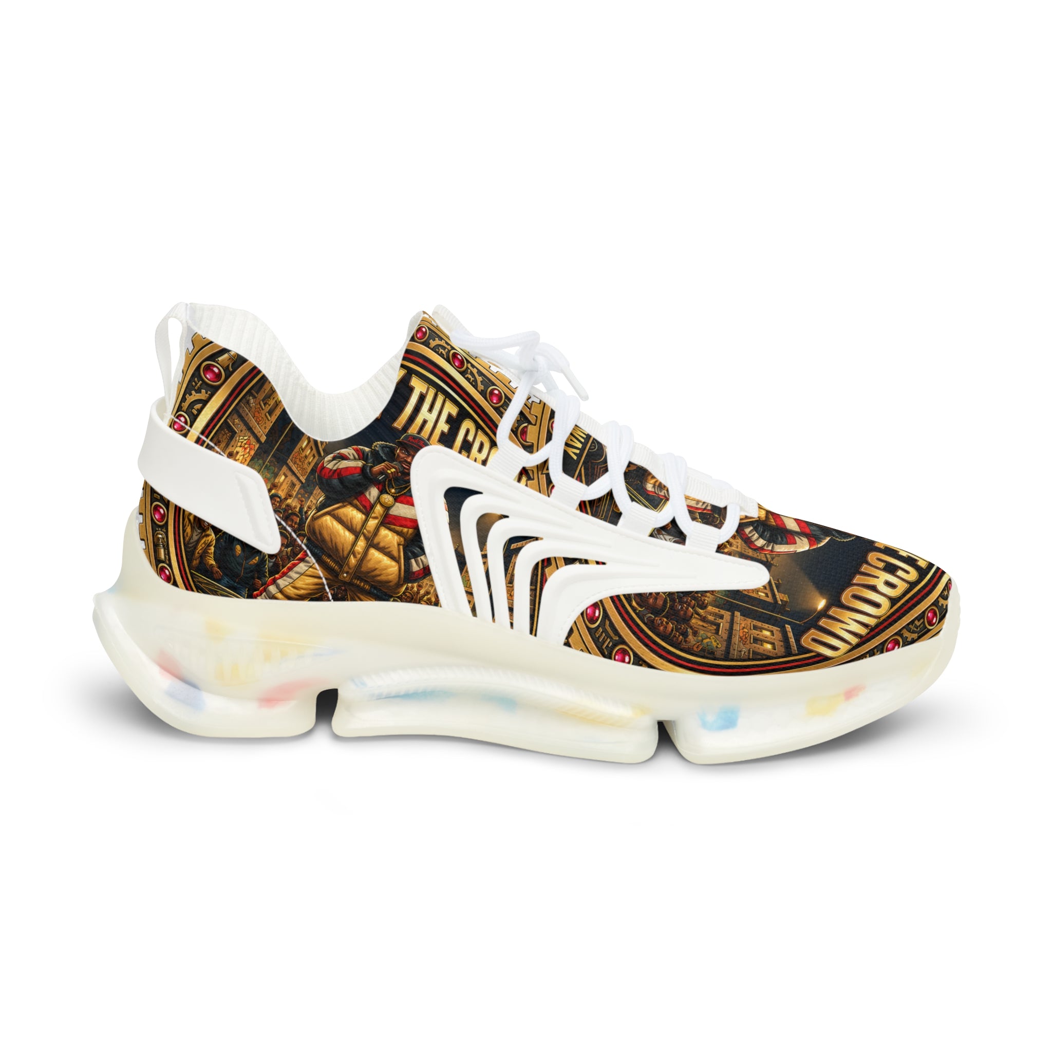 Men's Mesh Sneakers — 'Rock the Crowd' Graphic Athletic Shoes