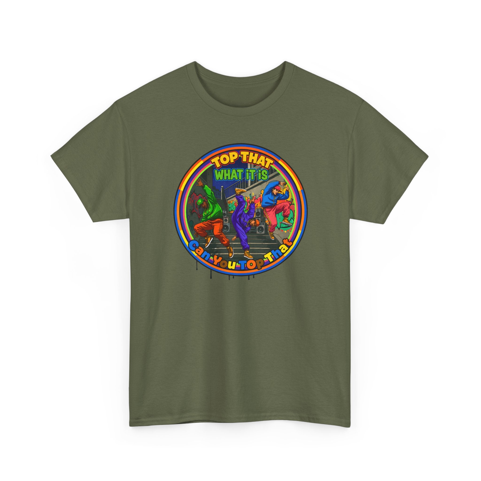 Retro  Tee — "Top That What It Is" Graphic Cotton Shirt