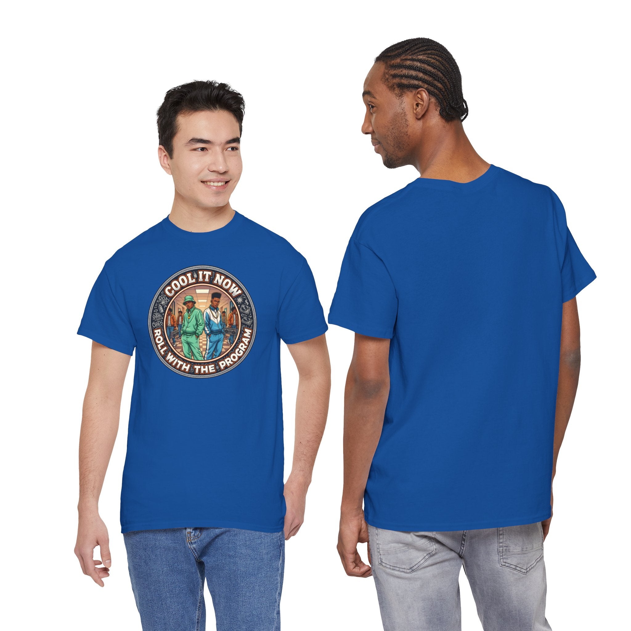 Cool It Now Tee — "Cool It Now Roll With The Program" Vintage Patch Graphic T-Shirt