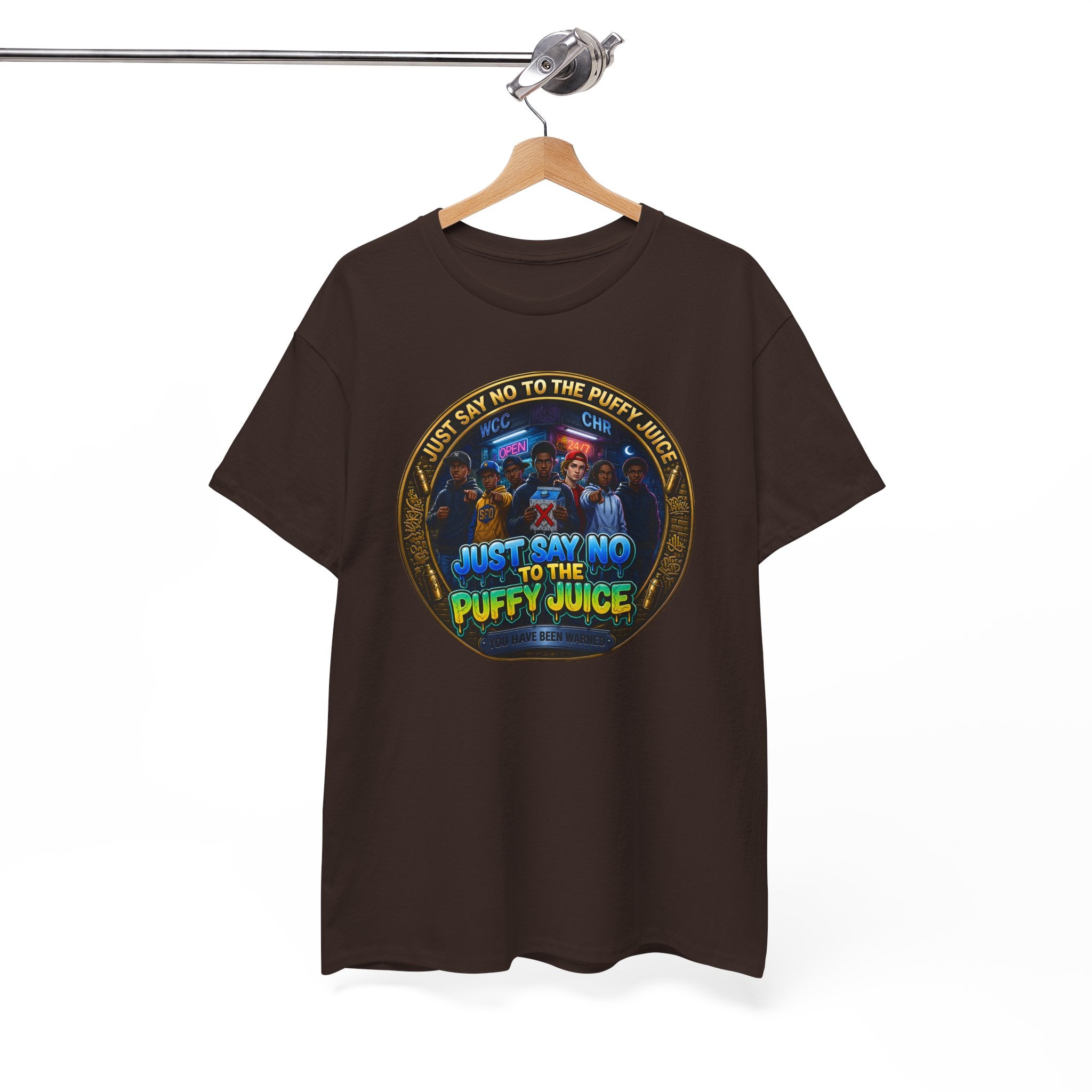 "Just Say No to the Puffy Juice "Tee – Anti-Party Vintage Graphic T-Shirt