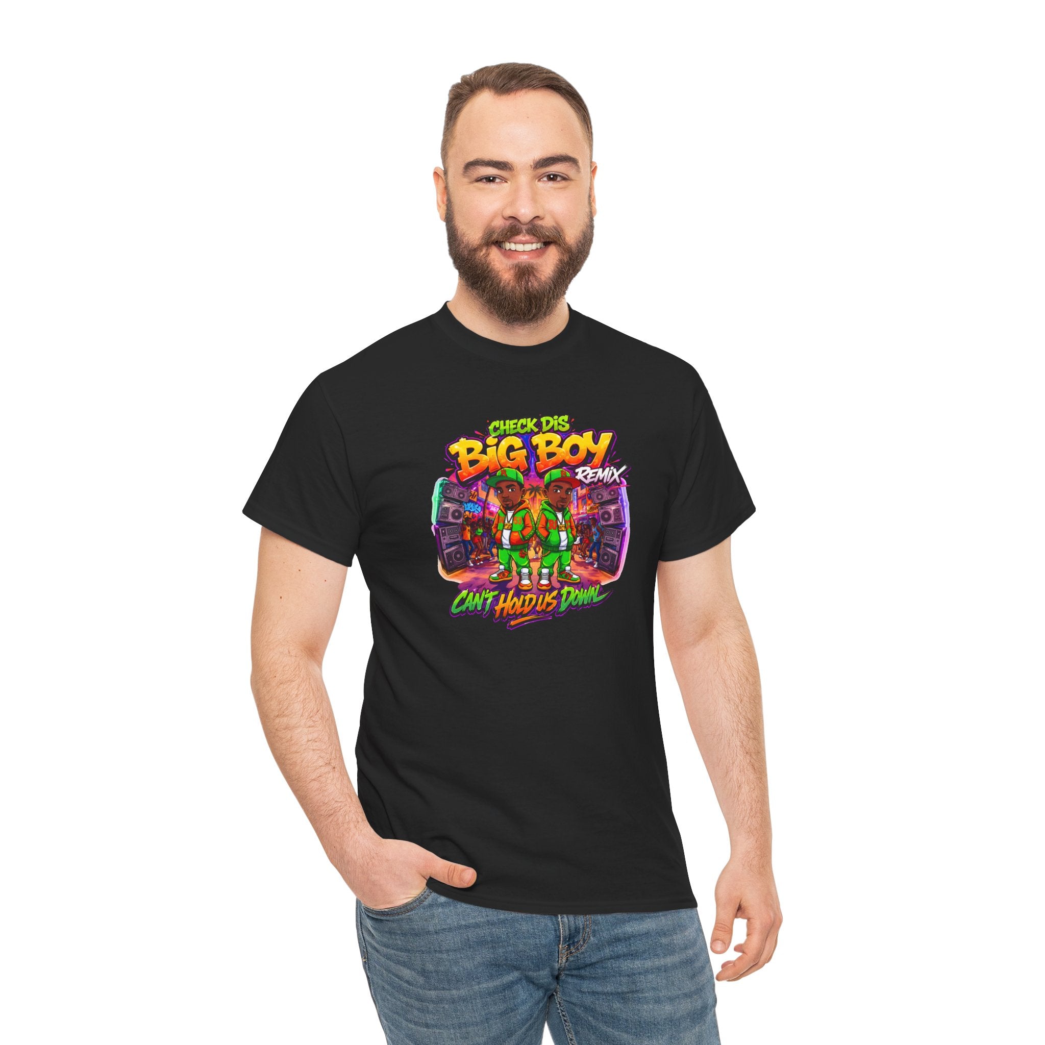 T-Shirt — " Check Dis Big Boy Remix" Retro Arcade Graphic Tee