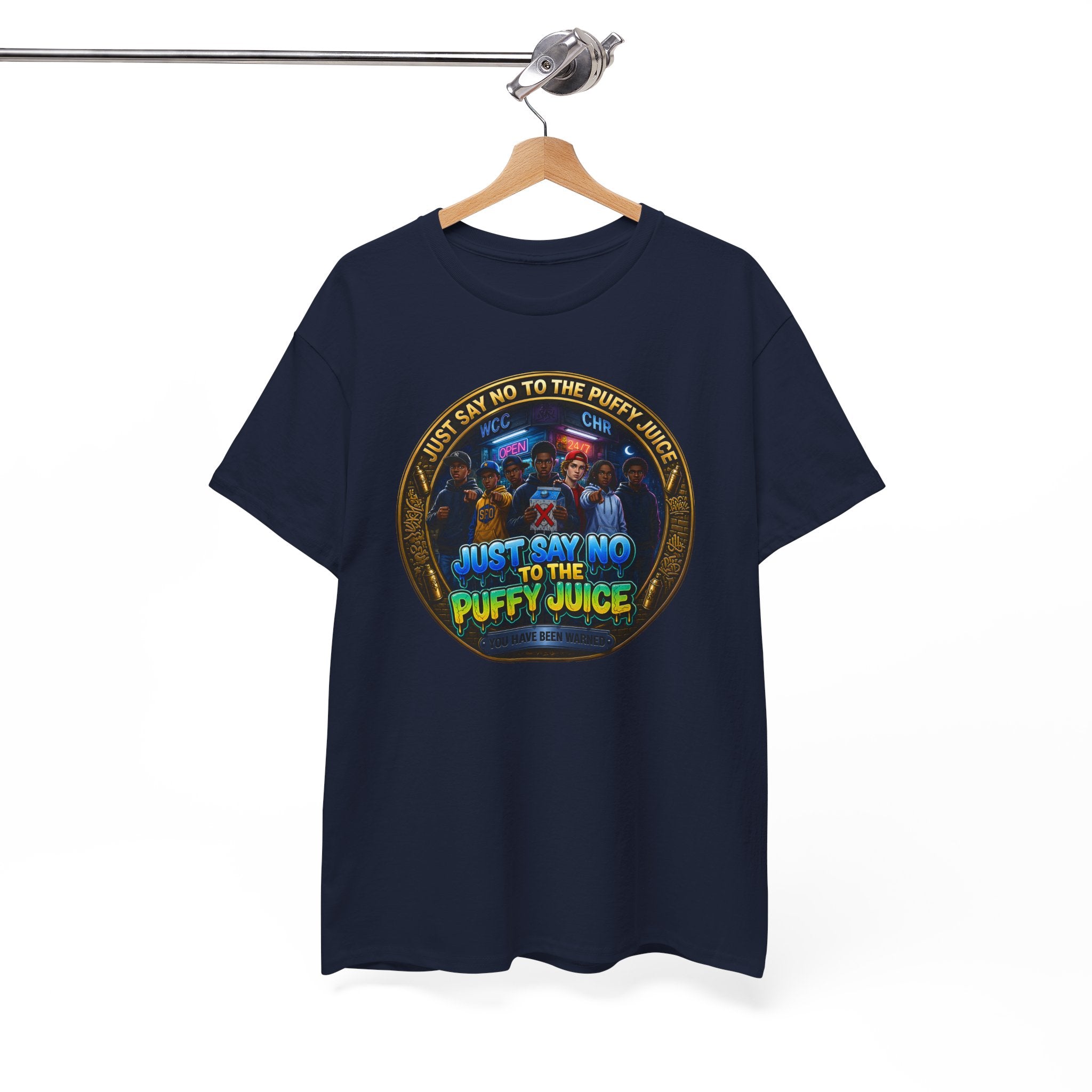 "Just Say No to the Puffy Juice "Tee – Anti-Party Vintage Graphic T-Shirt