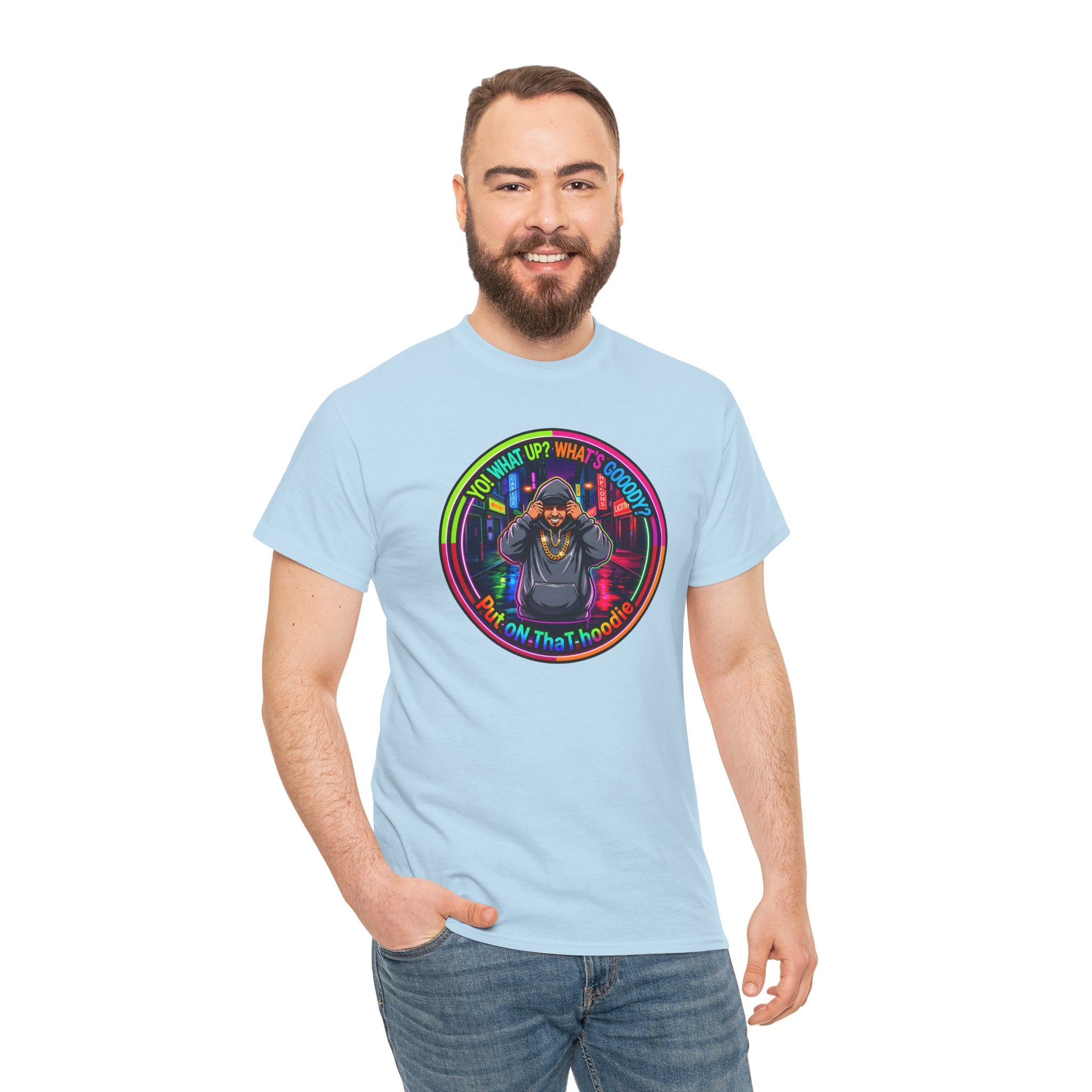 Men's T-Shirt Graphic- "Yo! What's up?  What's Goooody?"
