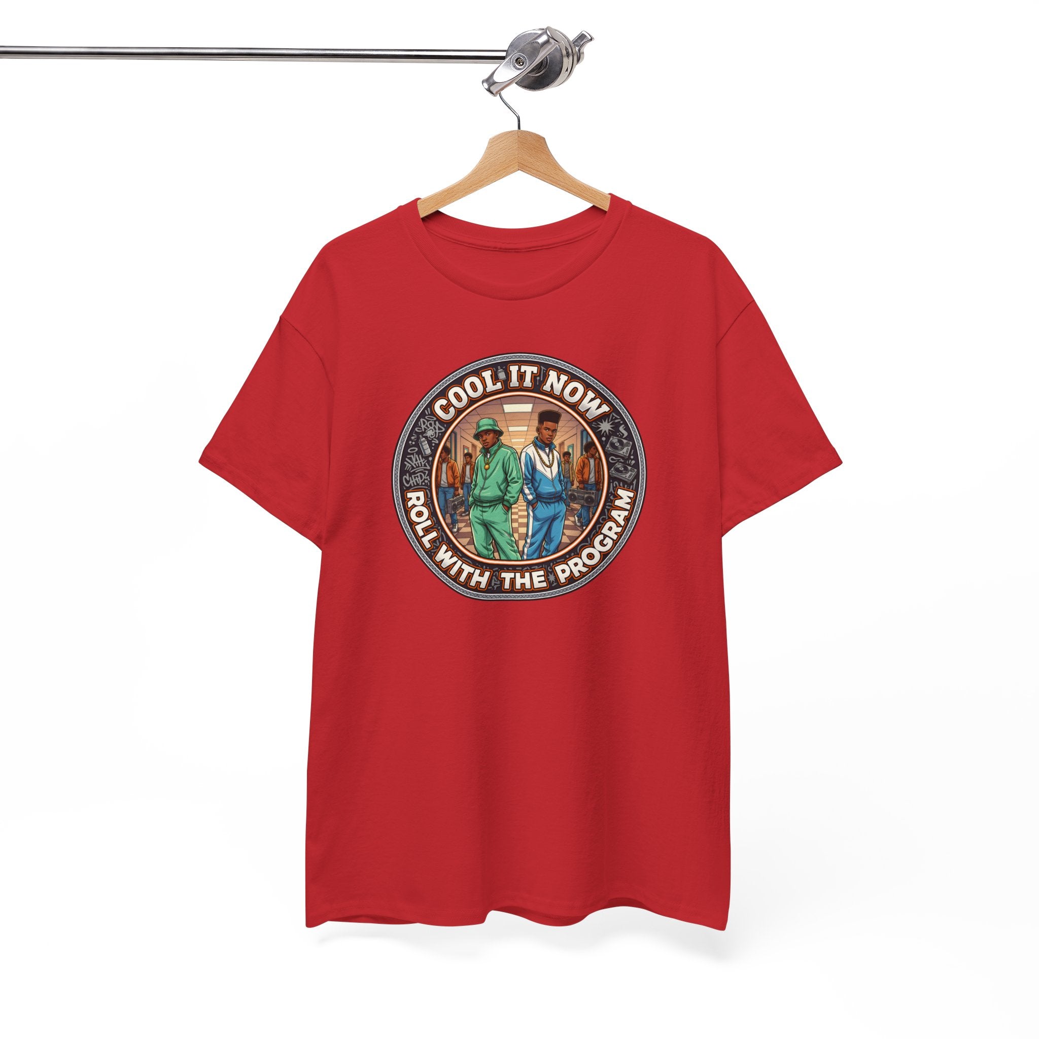 Cool It Now Tee — "Cool It Now Roll With The Program" Vintage Patch Graphic T-Shirt