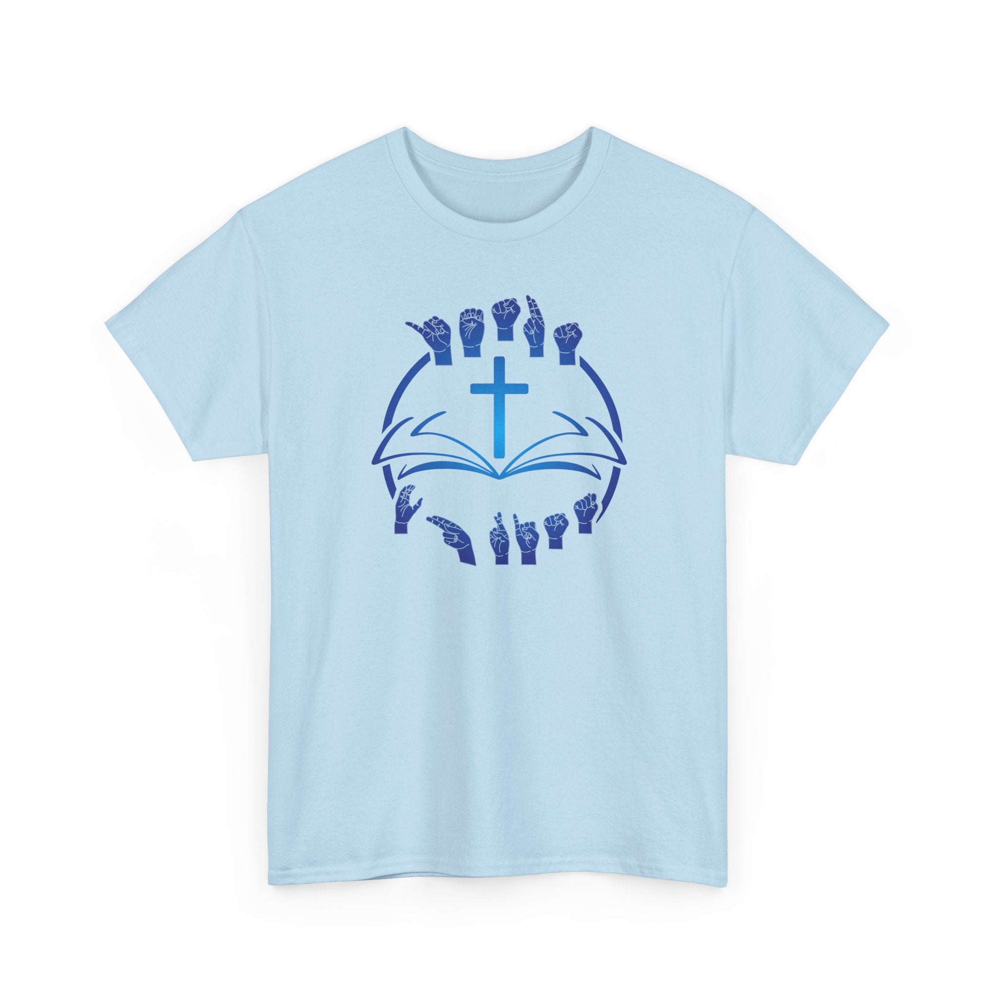 "Christian Bible Cross Sign Language "T-Shirt — Faith Prayer Hands Tee