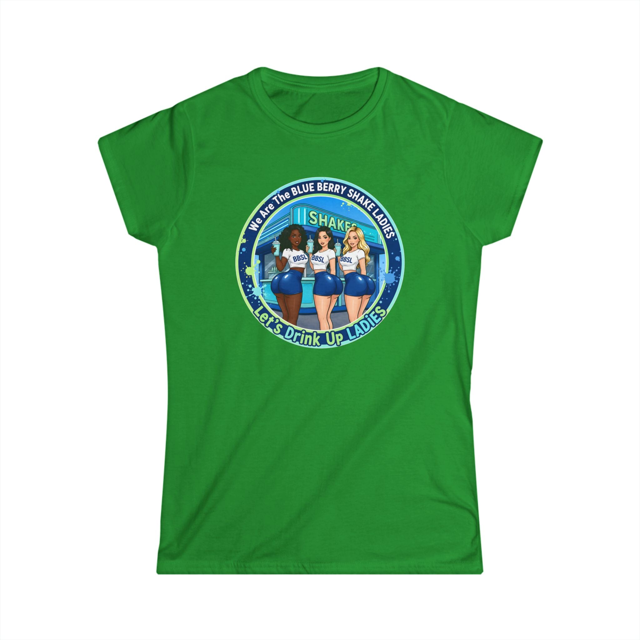 Women's Tee — "We Are The Blueberry Shake Ladies" Retro Graphic