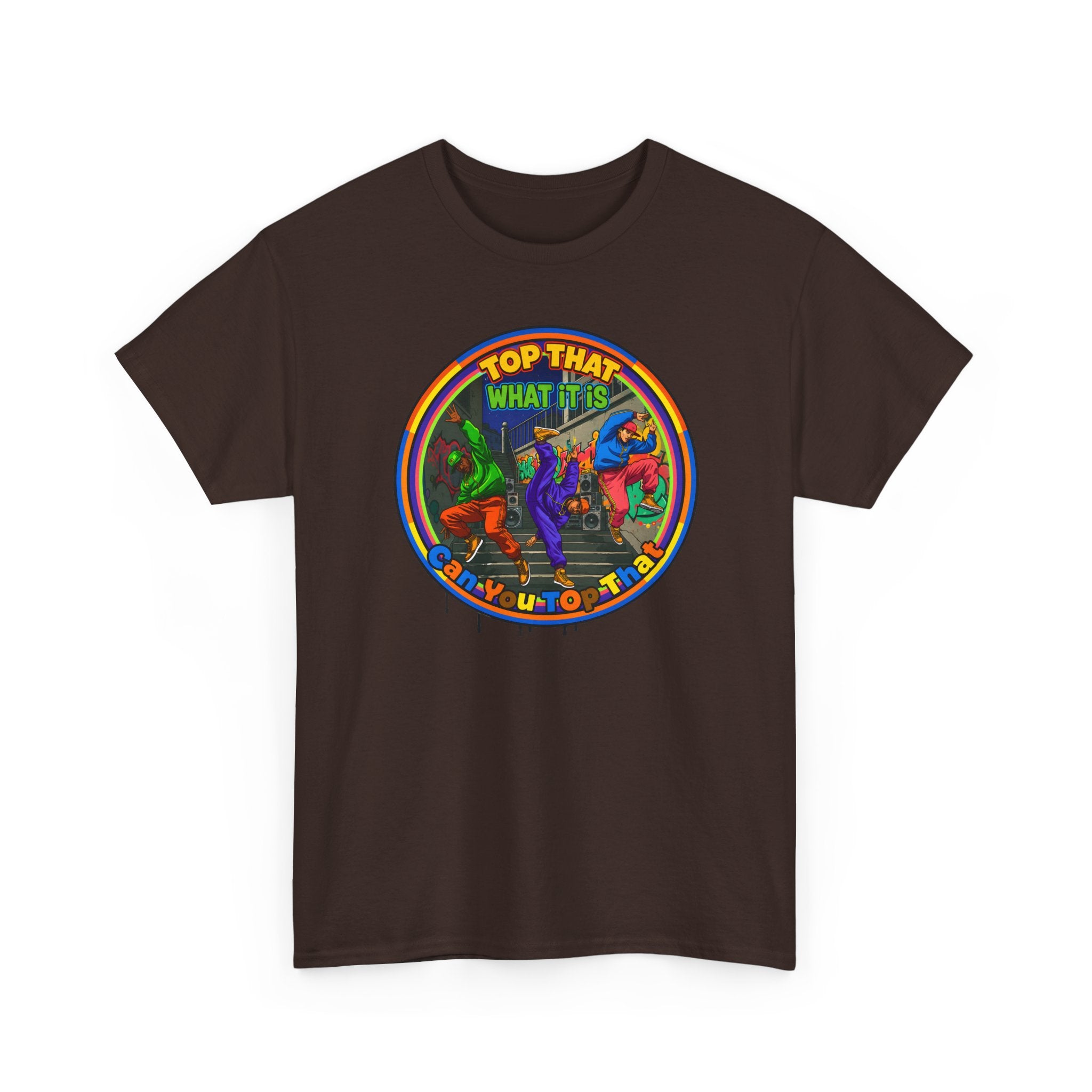Retro  Tee — "Top That What It Is" Graphic Cotton Shirt