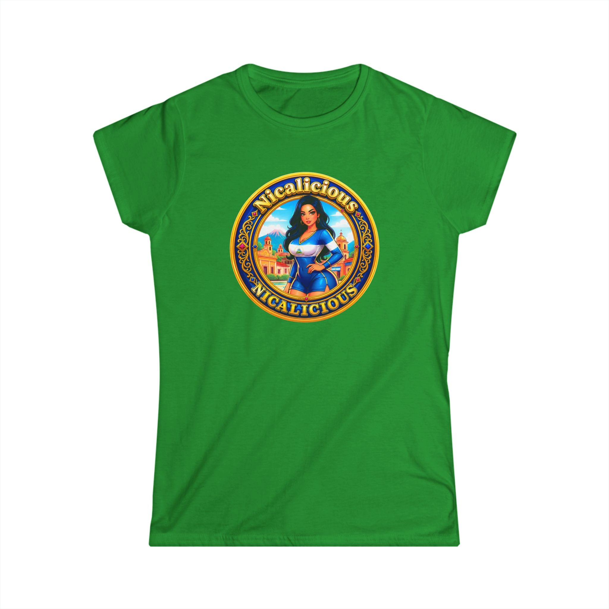 "Nicalicious "Vintage Seal Women's Tee - Retro Latina Pin-Up Graphic Shirt