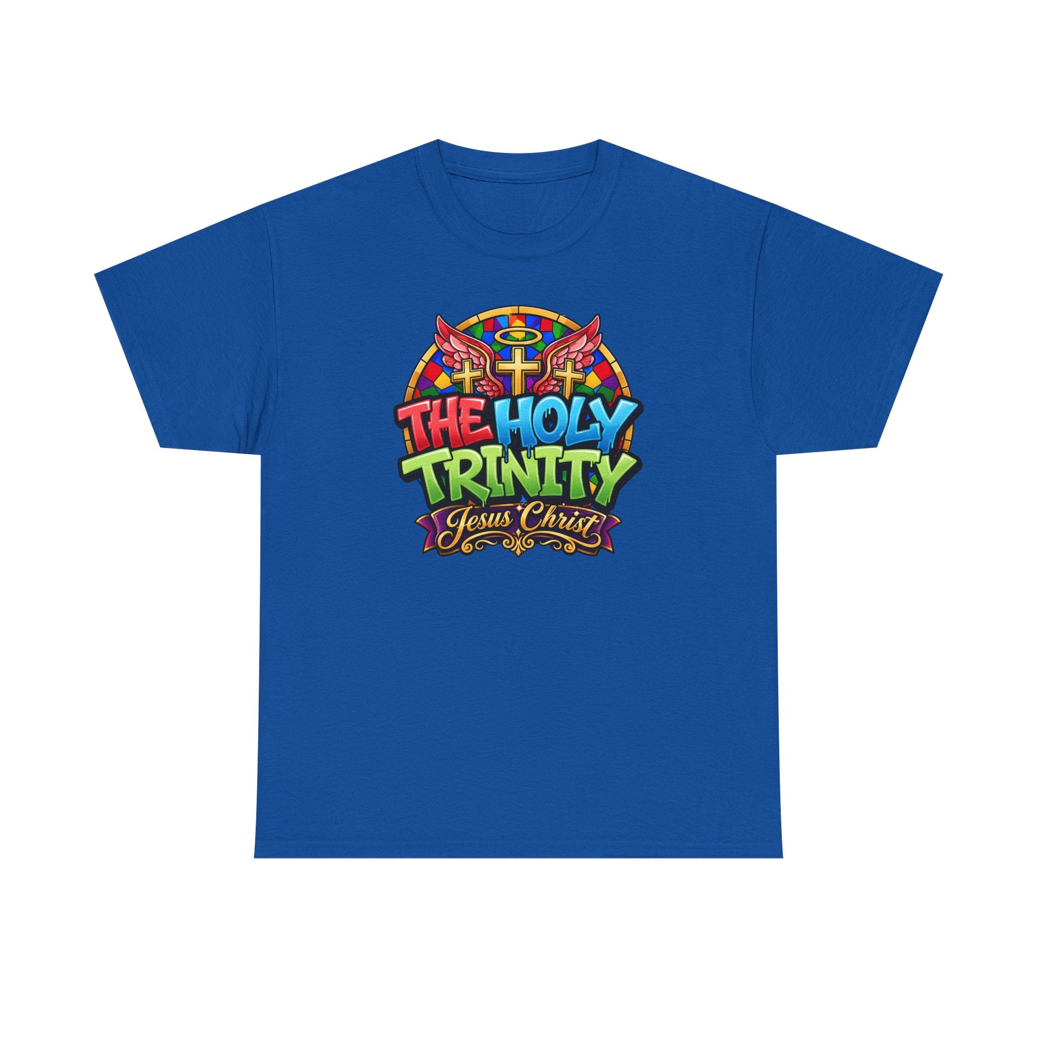 Holy Trinity Graphic Tee — 'The Holy Trinity Jesus Christ' Colorful Faith T-Shirt