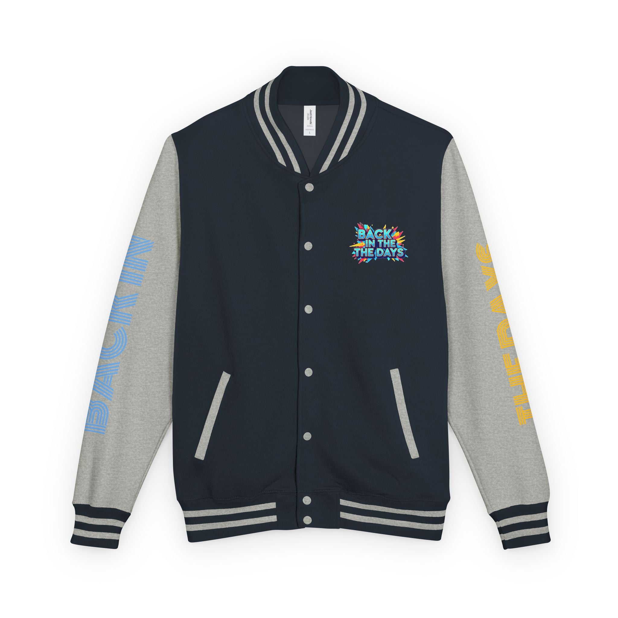 Letterman Jacket — "Back in the Days" Retro Graphic Bomber