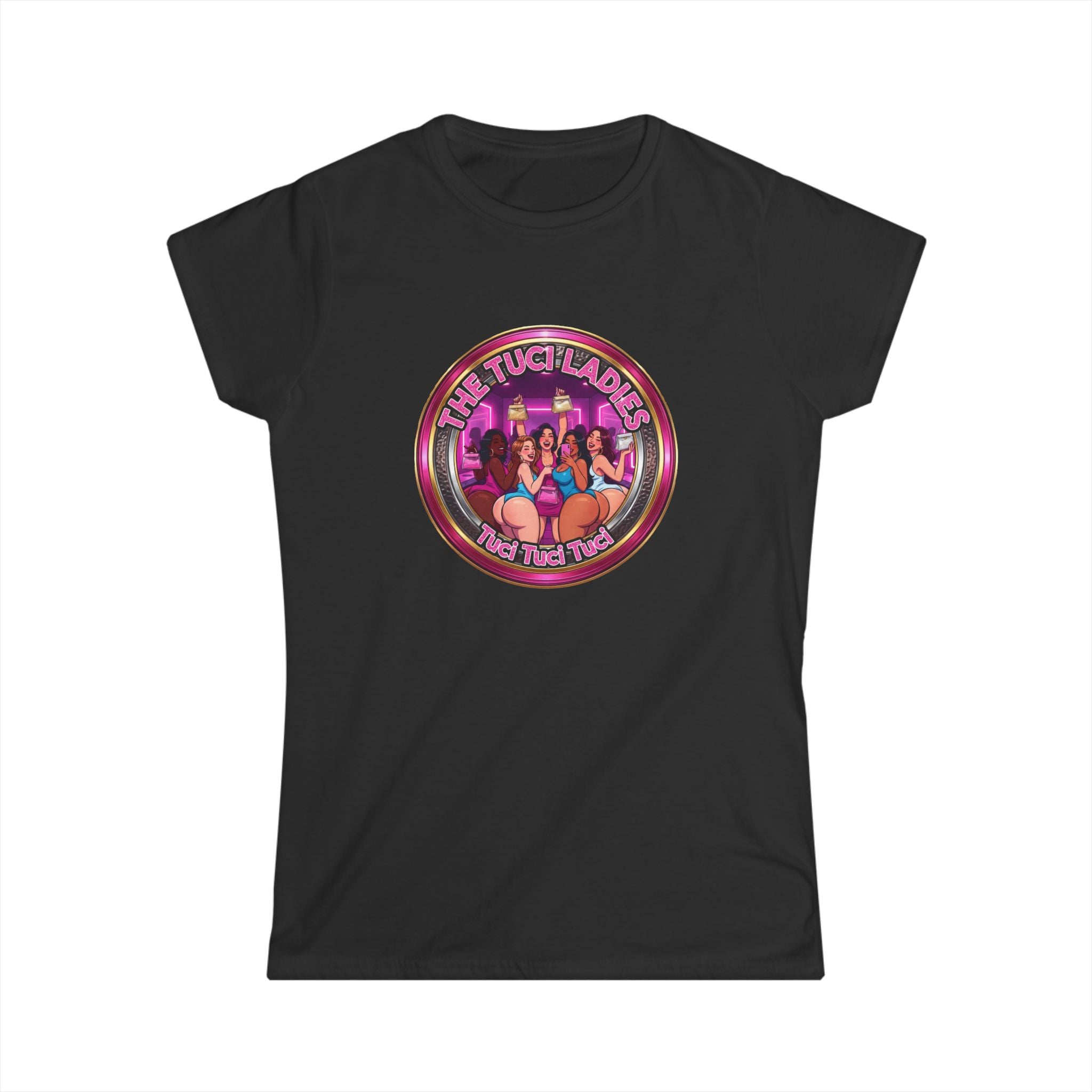 Women's Tee — "The Tuci Ladies" Retro Pinup Graphic