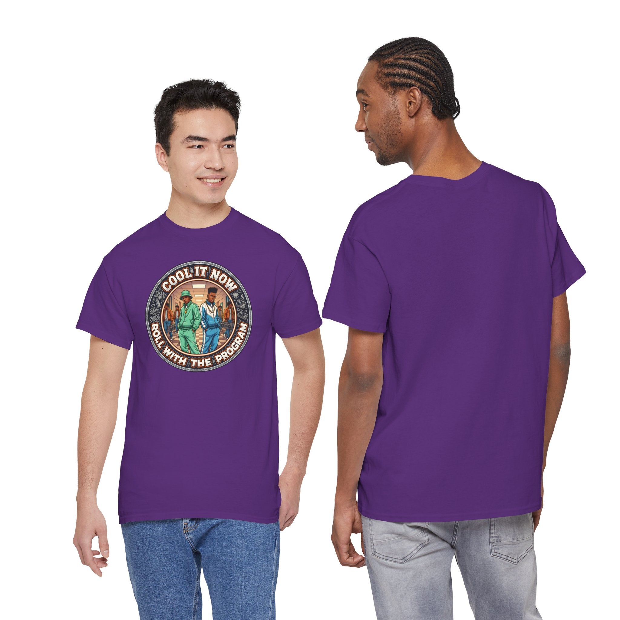 Cool It Now Tee — "Cool It Now Roll With The Program" Vintage Patch Graphic T-Shirt